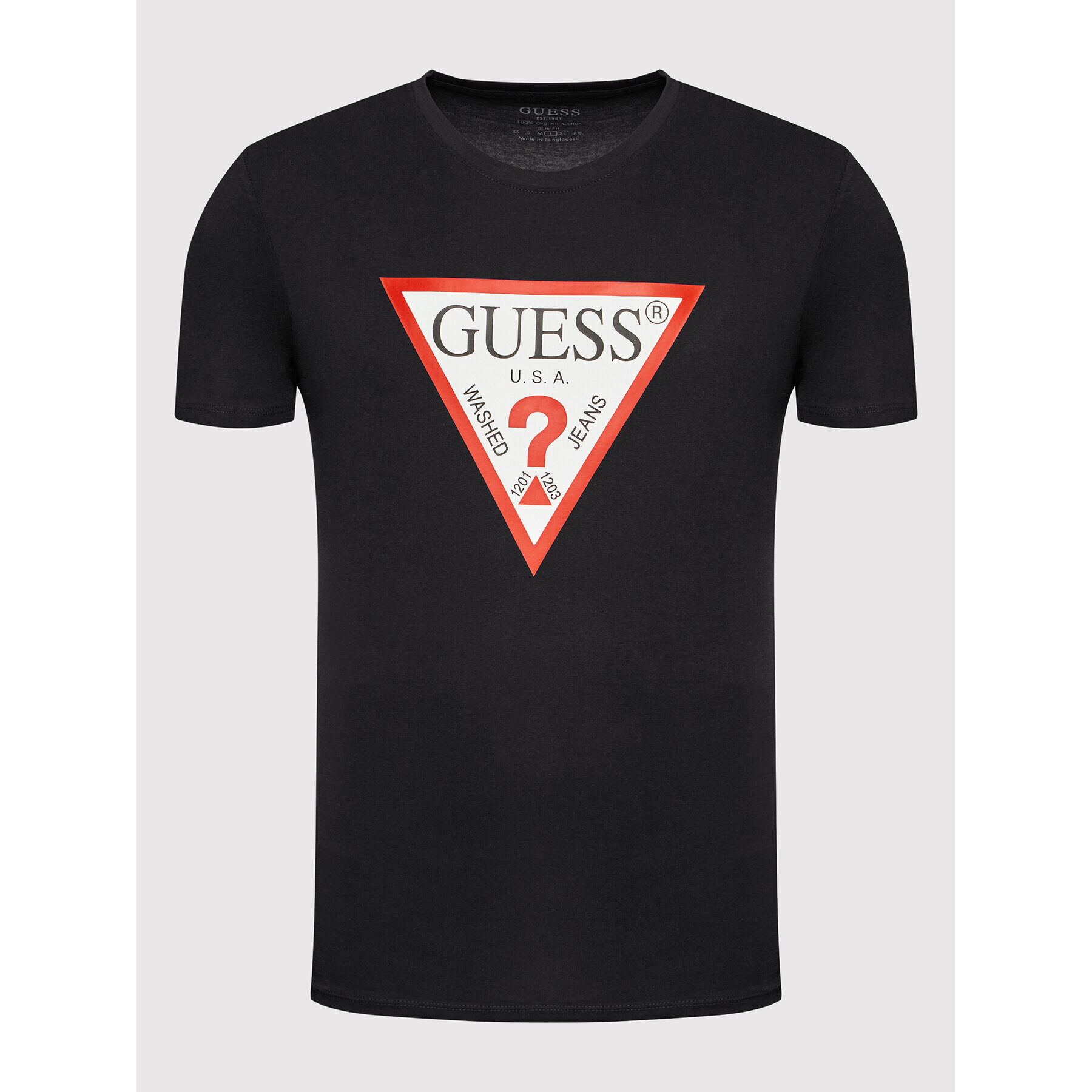 Guess Tricou M2YI71 I3Z11 Negru Slim Fit - Pled.ro