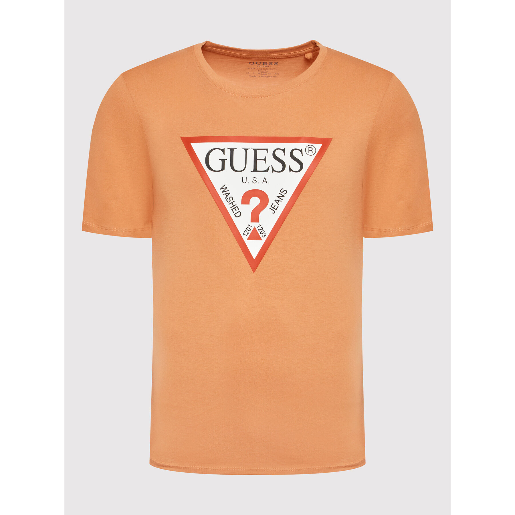 Guess Tricou M2YI71 I3Z11 Portocaliu Slim Fit - Pled.ro