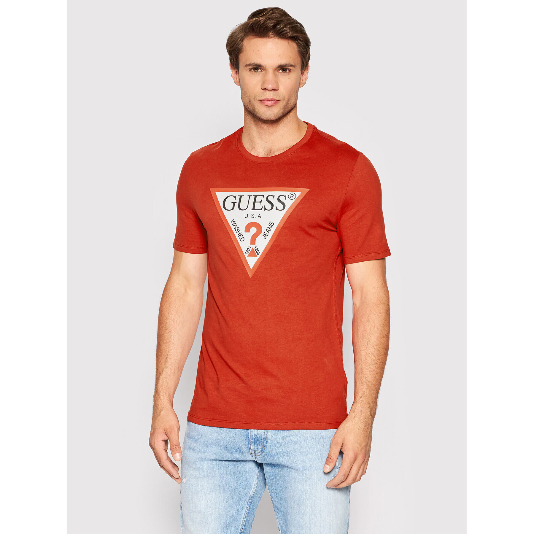 Guess Tricou M2YI71 I3Z11 Roșu Slim Fit - Pled.ro