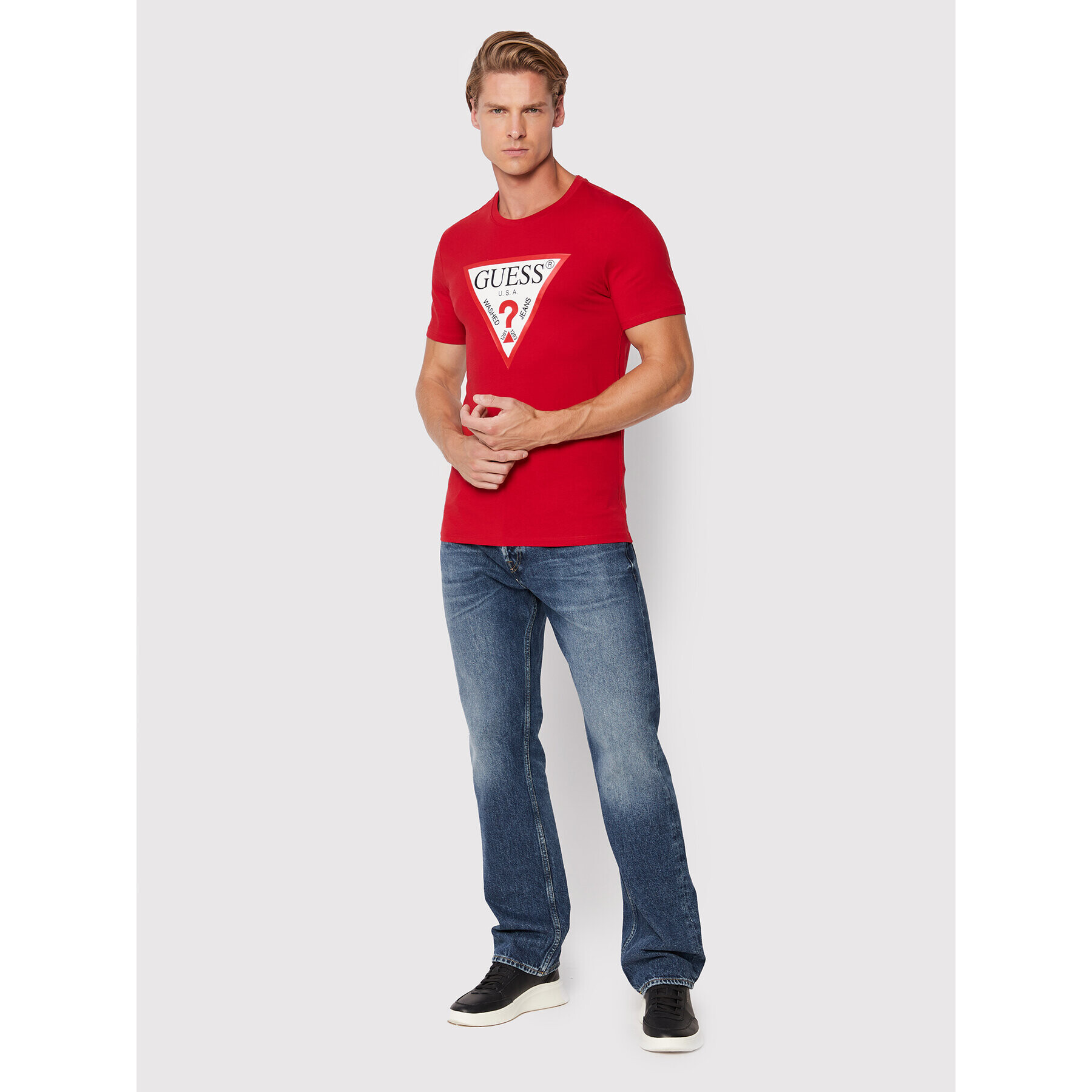 Guess Tricou M2YI71 I3Z11 Roșu Slim Fit - Pled.ro