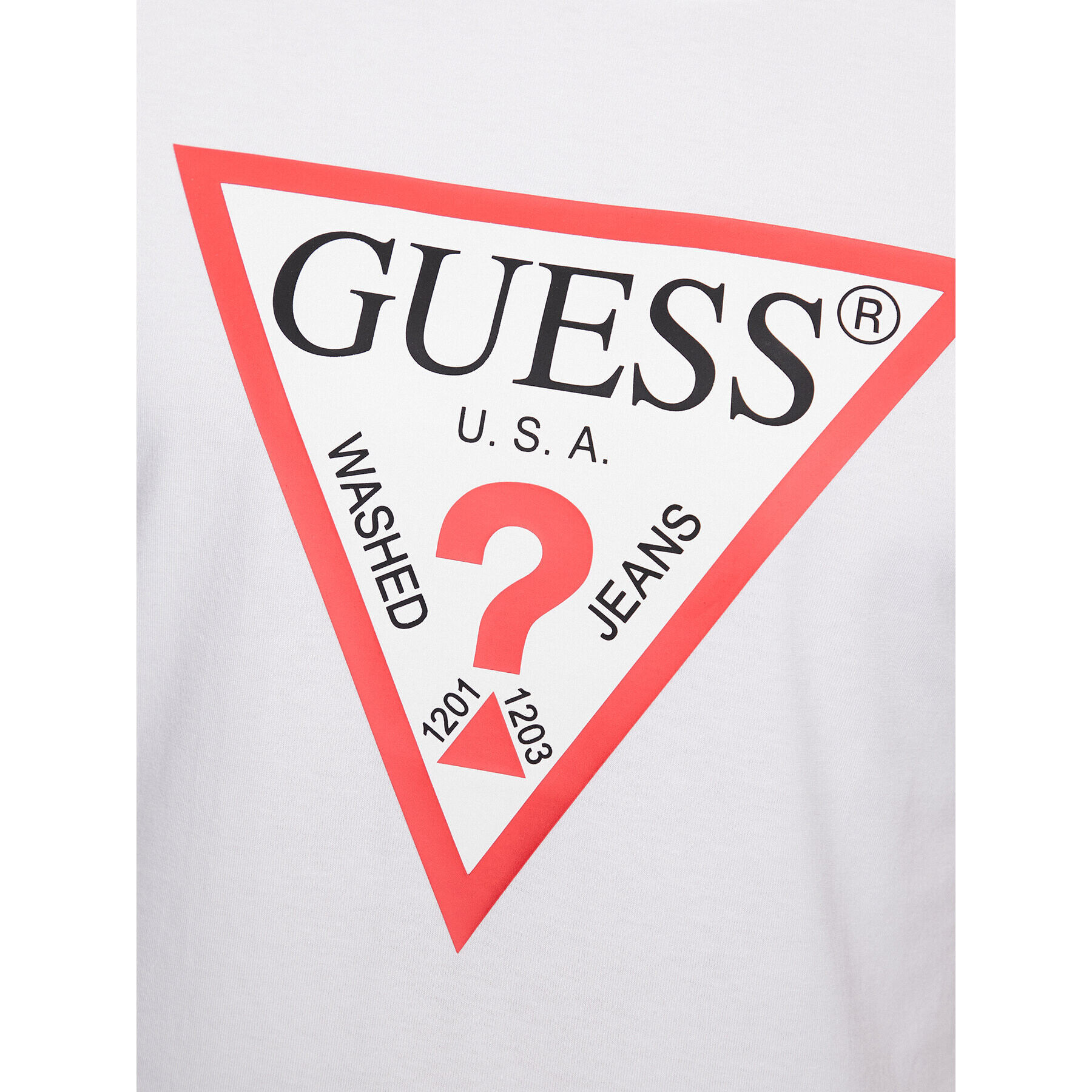 Guess Tricou M2YI71 I3Z14 Alb Slim Fit - Pled.ro