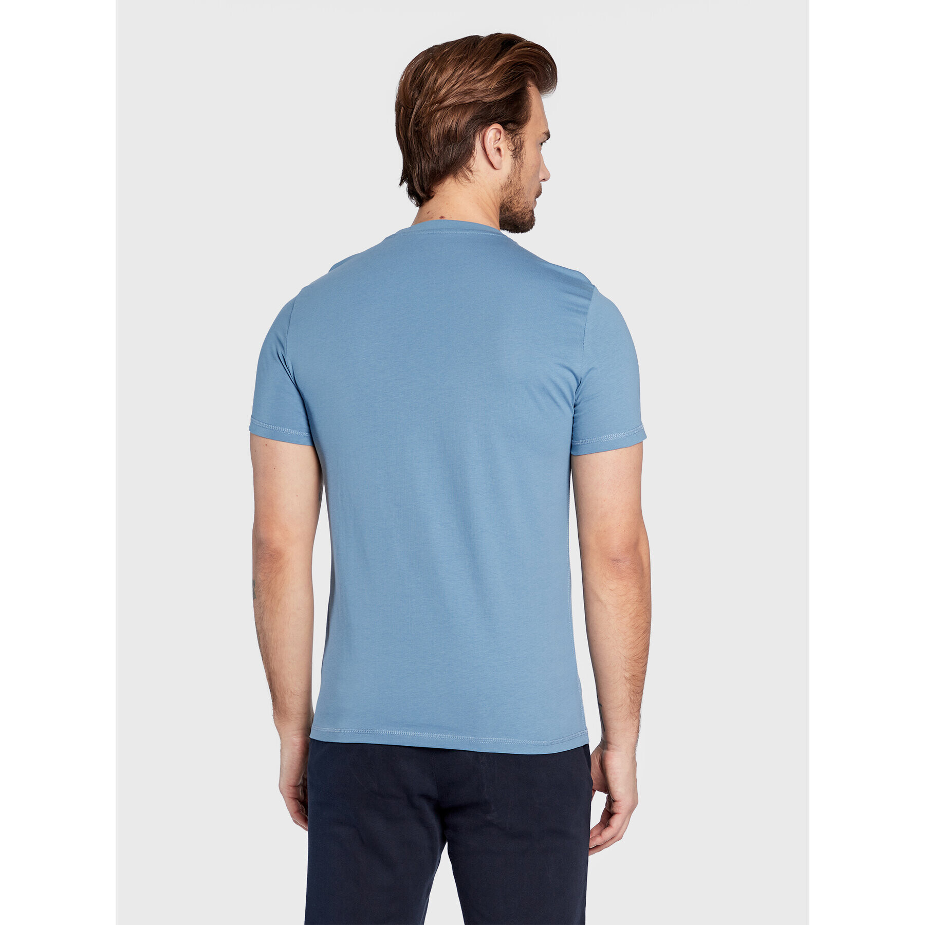 Guess Tricou M2YI72 I3Z11 Albastru Slim Fit - Pled.ro