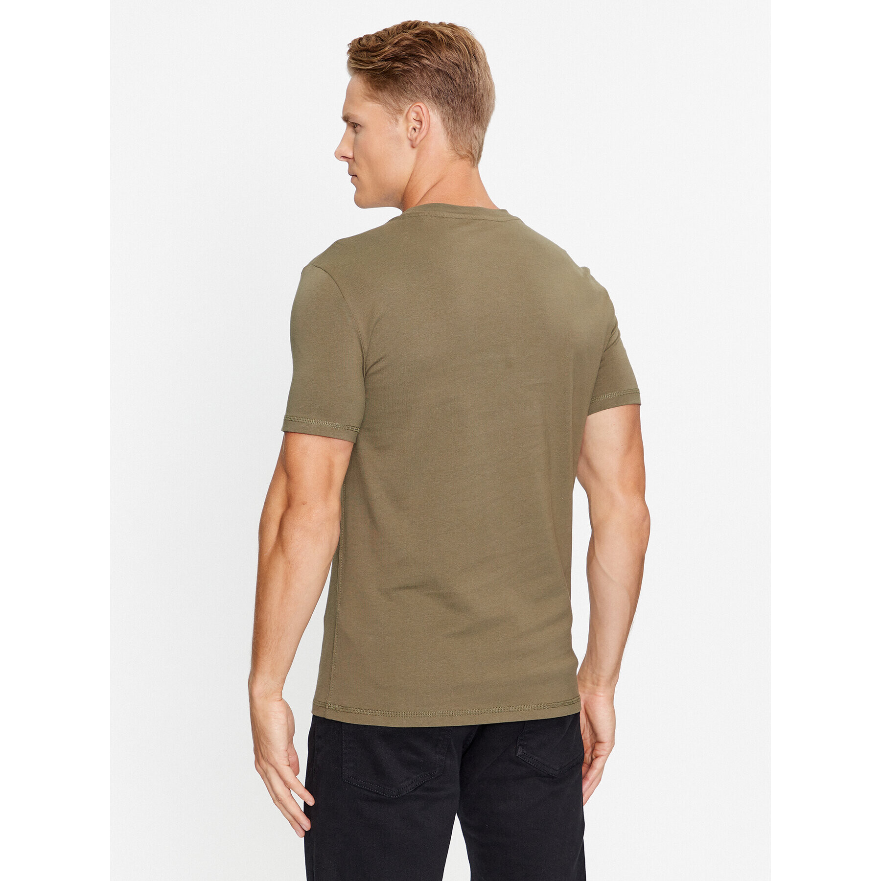 Guess Tricou M2YI72 I3Z14 Verde Slim Fit - Pled.ro