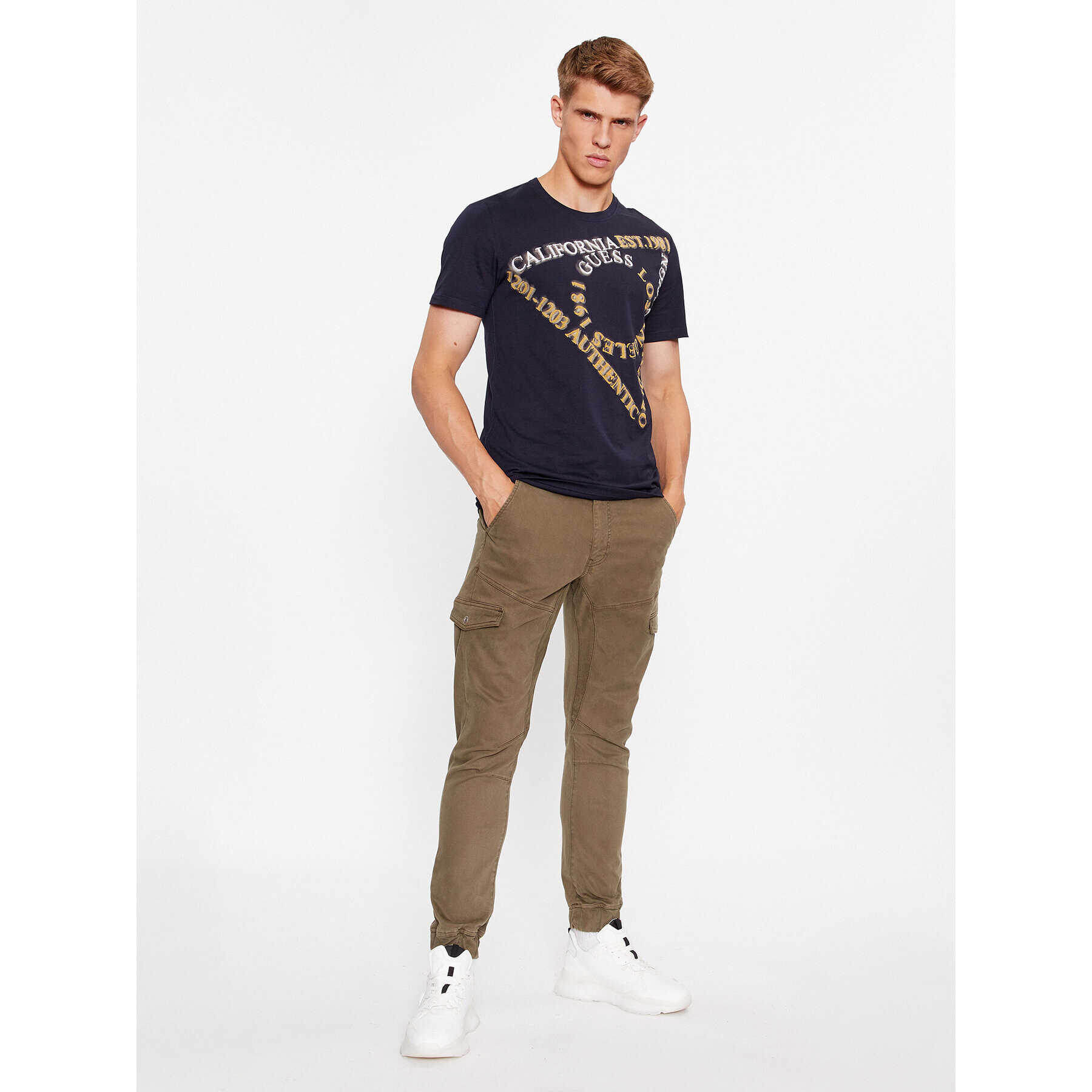 Guess Tricou M3BI13 I3Z14 Albastru Slim Fit - Pled.ro