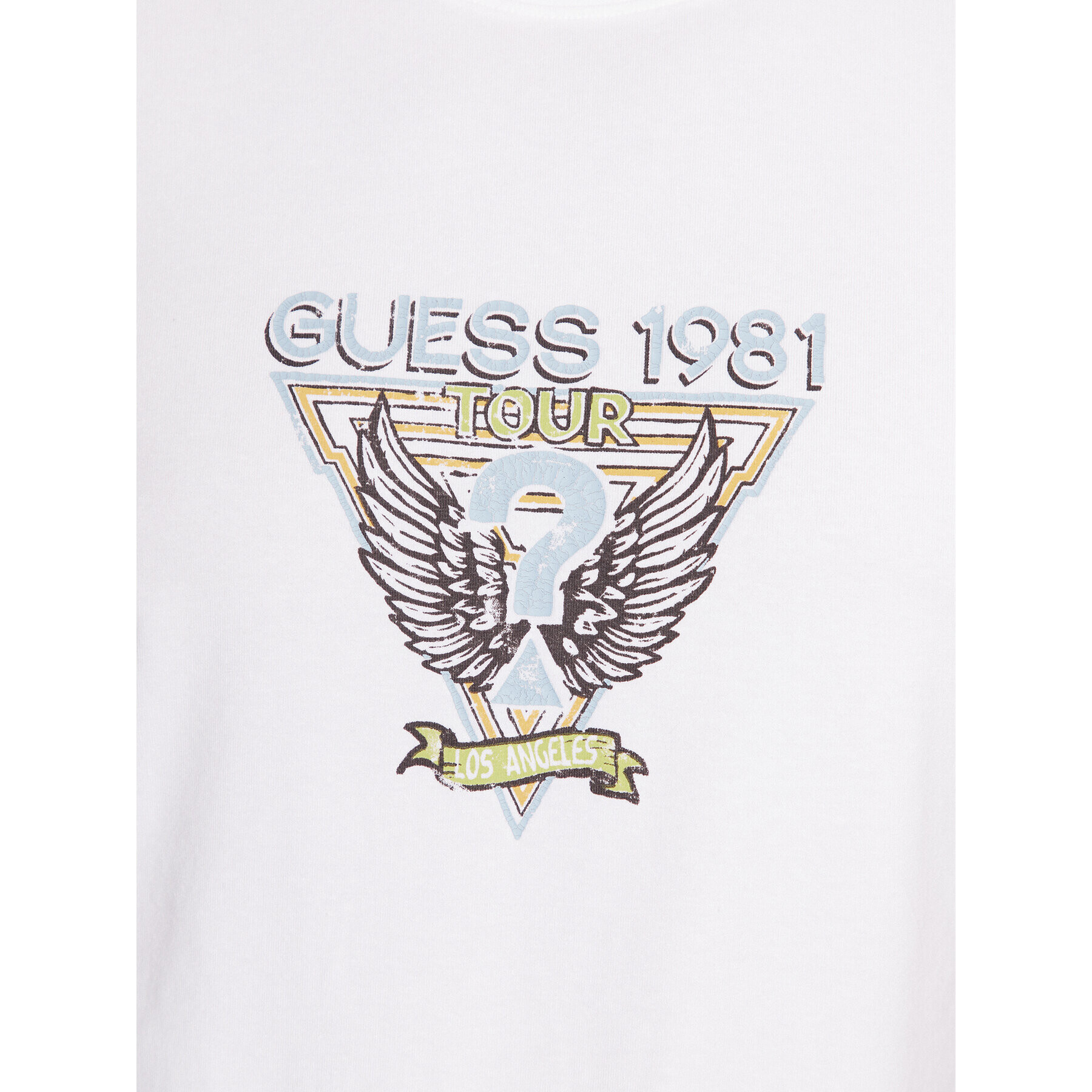 Guess Tricou M3BI30 J1314 Alb Slim Fit - Pled.ro