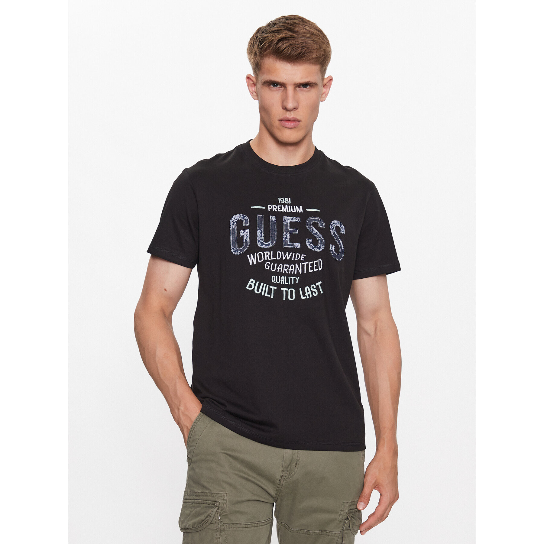 Guess Tricou M3BI41 K8FQ4 Negru Regular Fit - Pled.ro