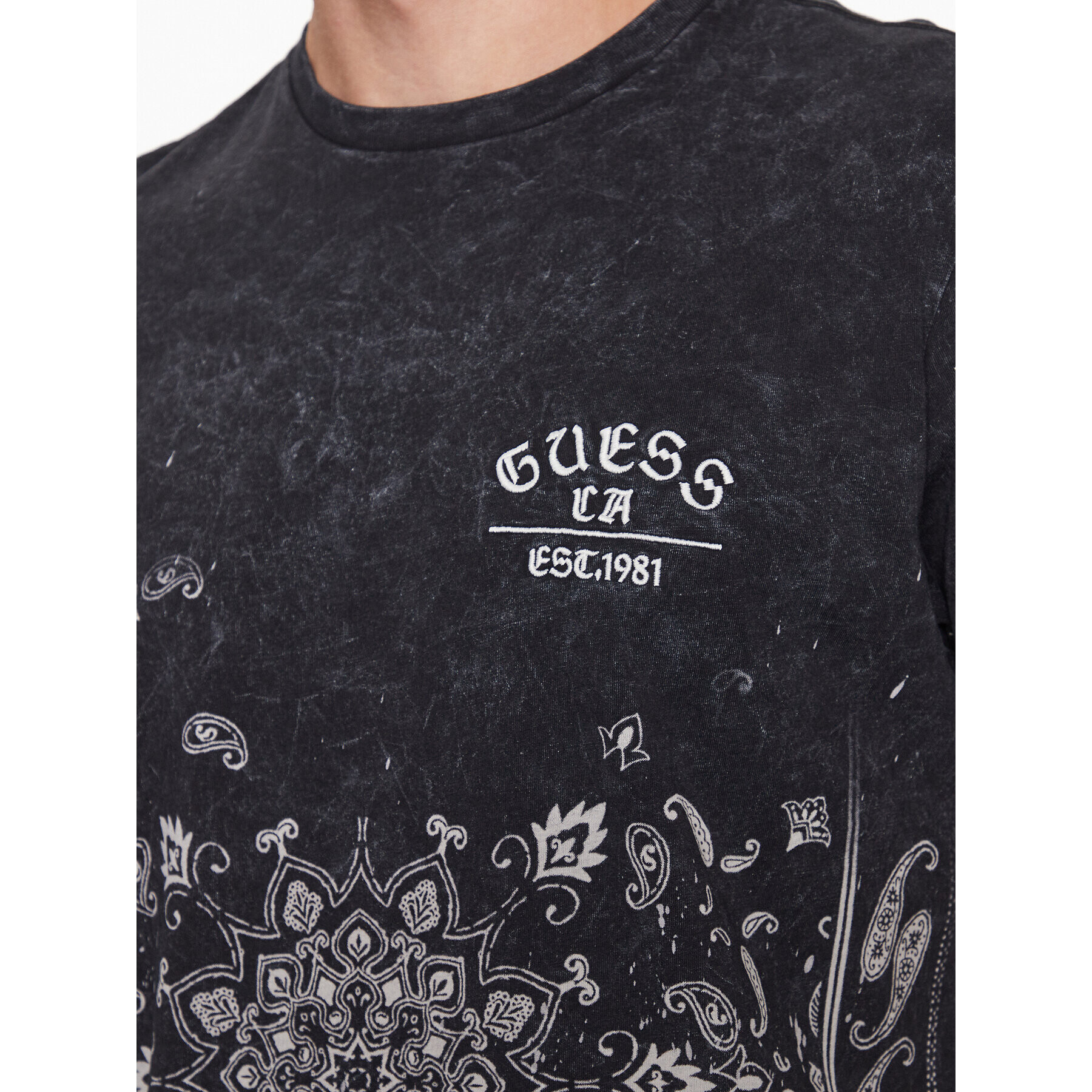 Guess Tricou M3BI45 K9RM1 Negru Slim Fit - Pled.ro