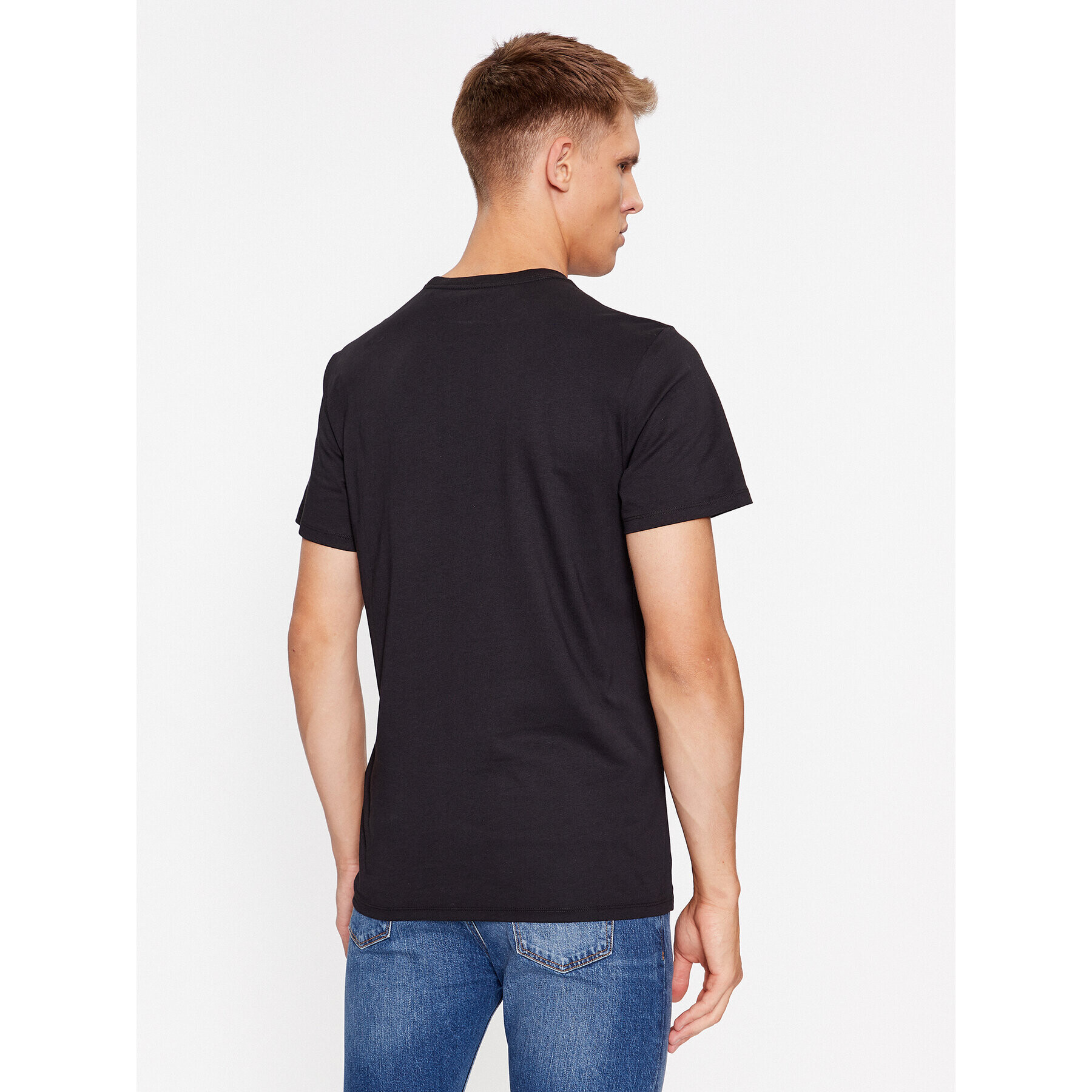 Guess Tricou M3BI64 KBXG1 Negru Slim Fit - Pled.ro