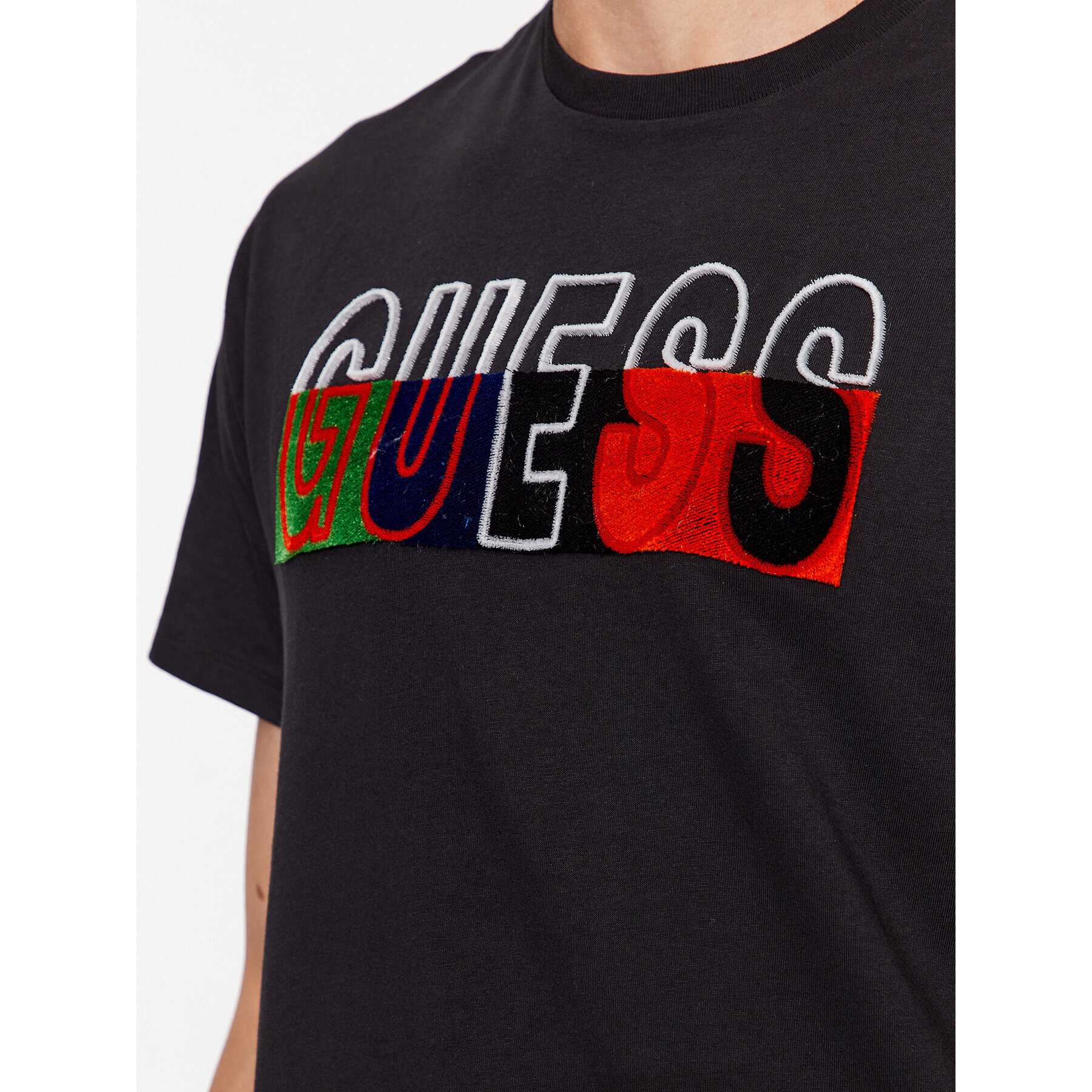 Guess Tricou M3BI64 KBXG1 Negru Slim Fit - Pled.ro