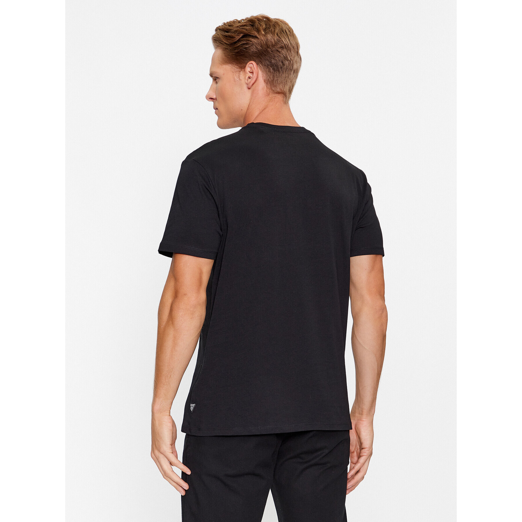 Guess Tricou M3BI65 K9RM1 Negru Slim Fit - Pled.ro