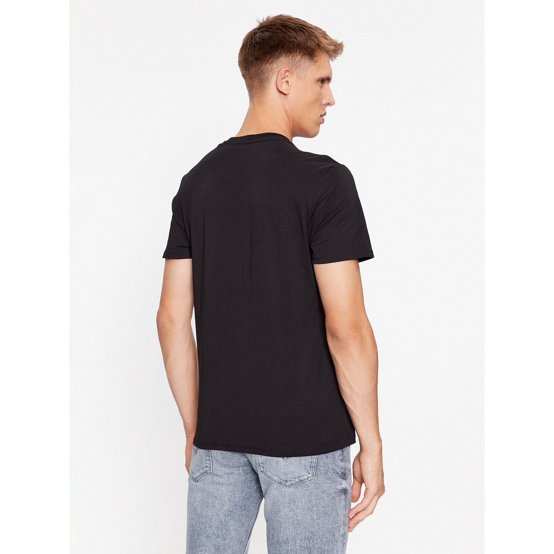 Guess Tricou M3BI67 K9RM1 Negru Slim Fit - Pled.ro