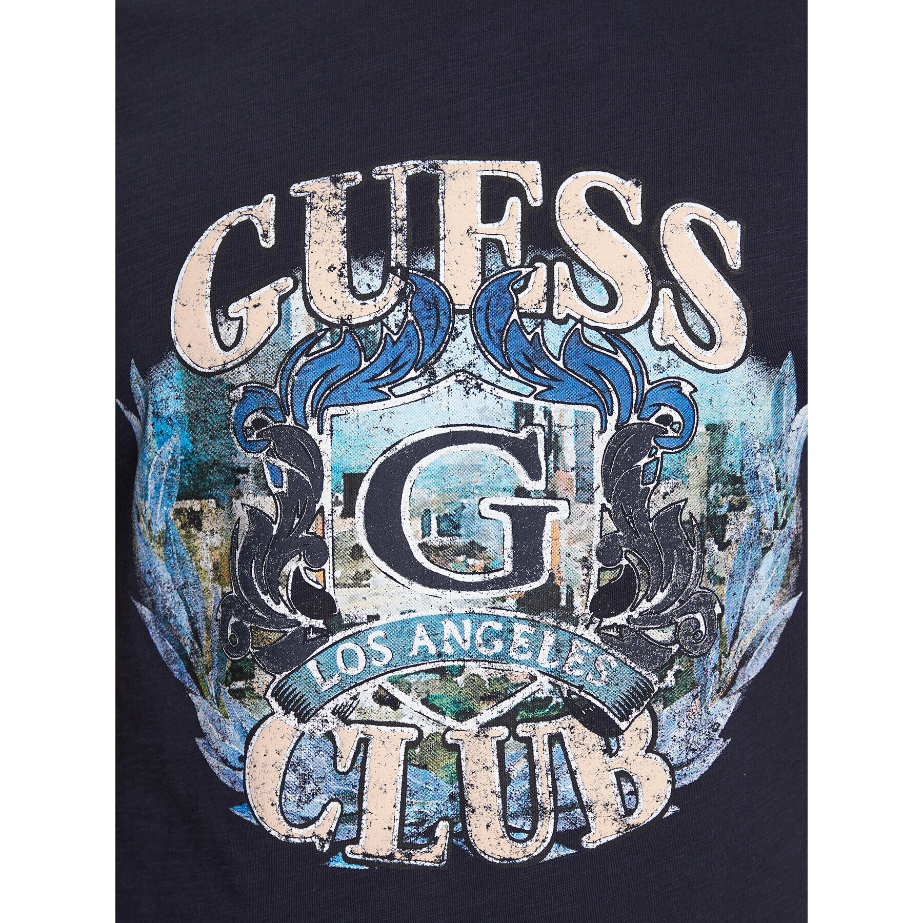 Guess Tricou M3BI70 K6XN4 Bleumarin Slim Fit - Pled.ro