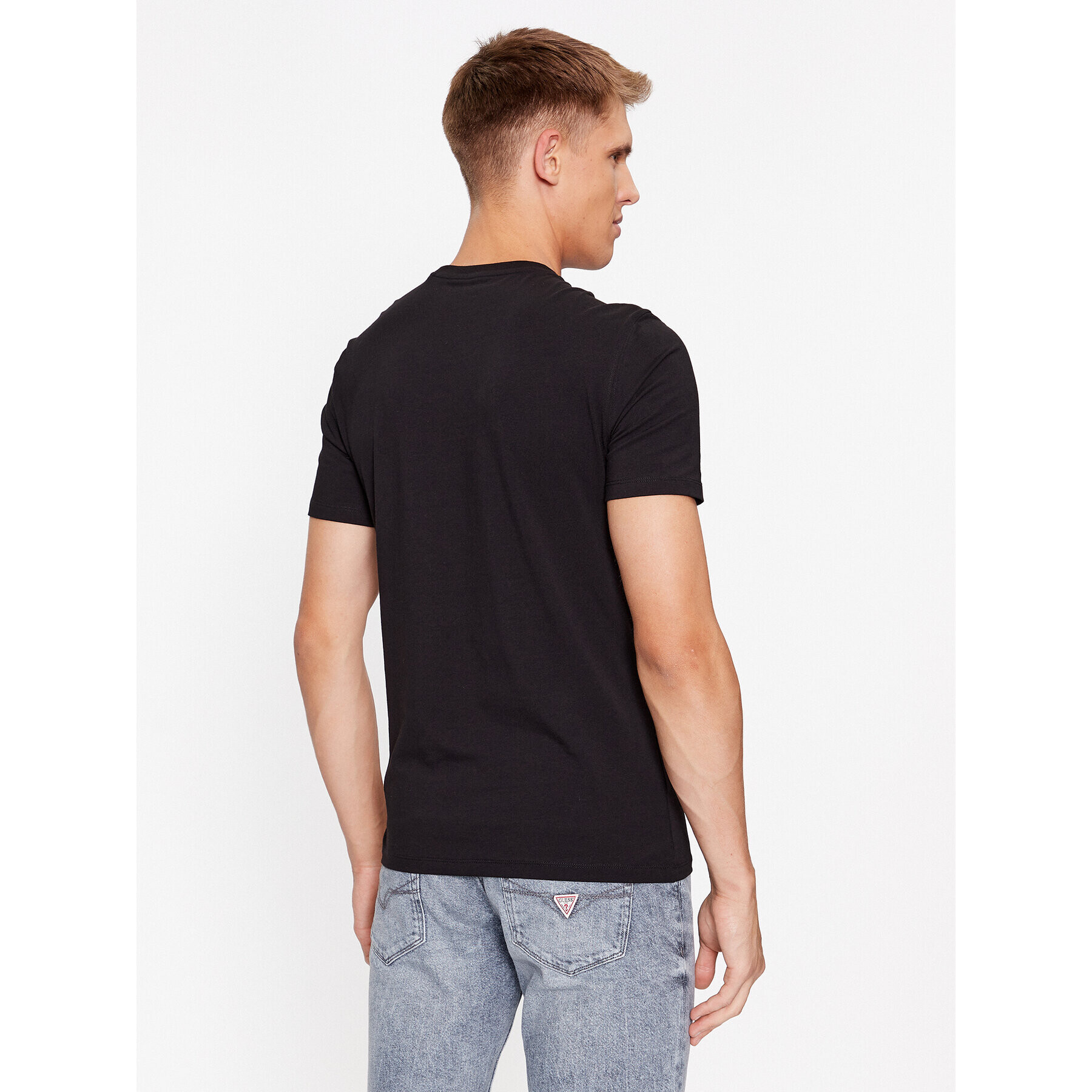 Guess Tricou M3BI73 J1314 Negru Slim Fit - Pled.ro