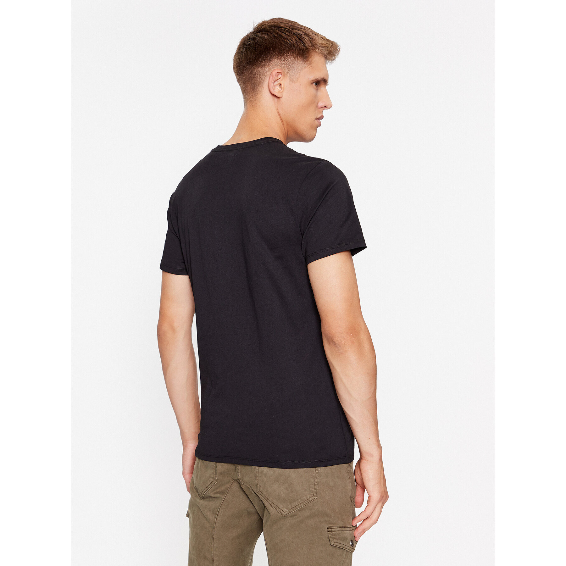 Guess Tricou M3BI80 K9RM1 Negru Slim Fit - Pled.ro