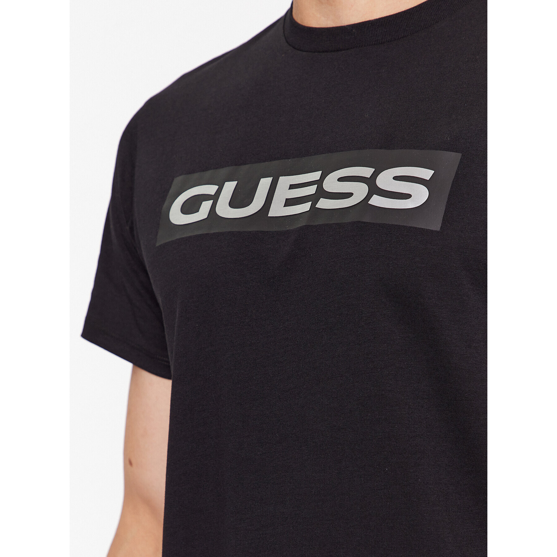 Guess Tricou M3BI80 K9RM1 Negru Slim Fit - Pled.ro