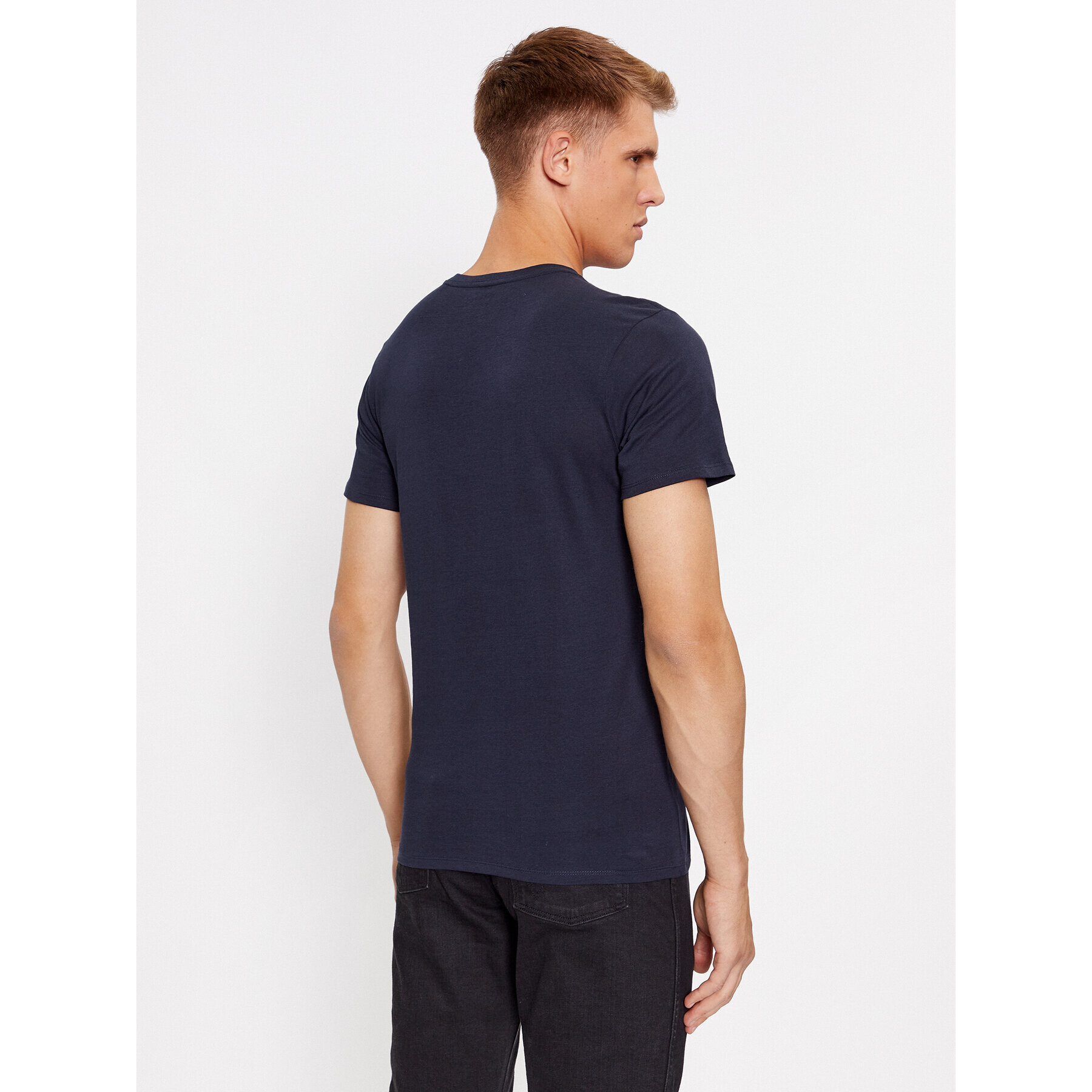 Guess Tricou M3BI81 K9RM1 Bleumarin Slim Fit - Pled.ro