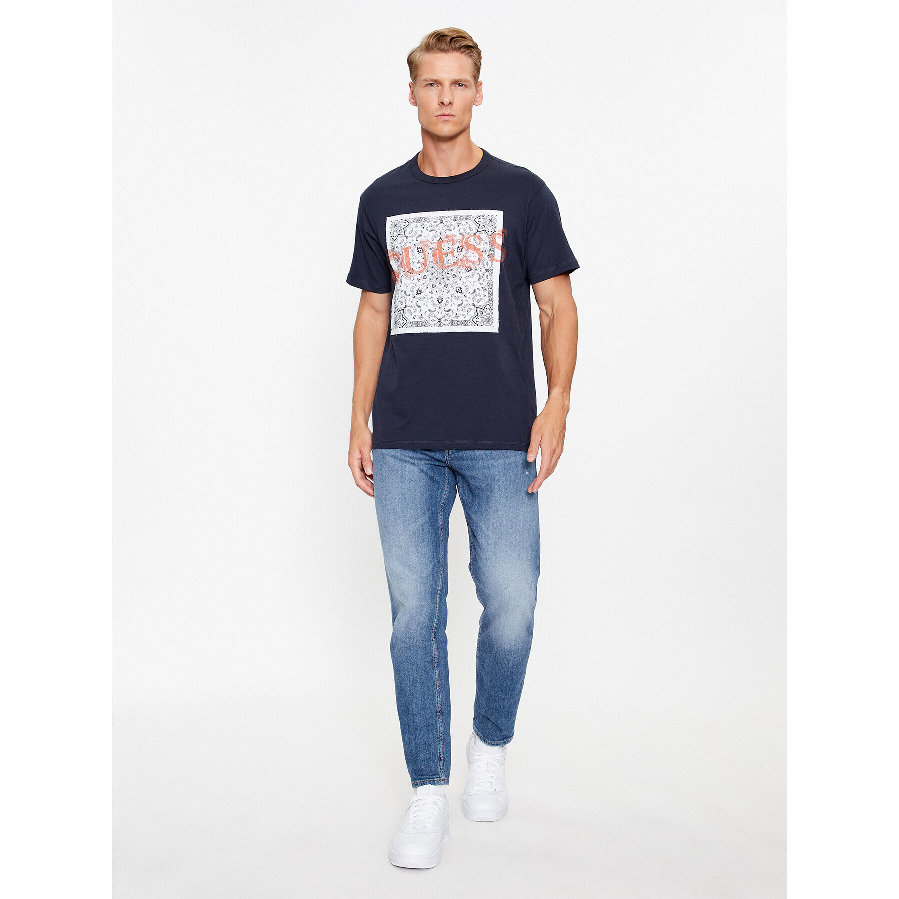 Guess Tricou M3BI84 K8FQ4 Bleumarin Regular Fit - Pled.ro