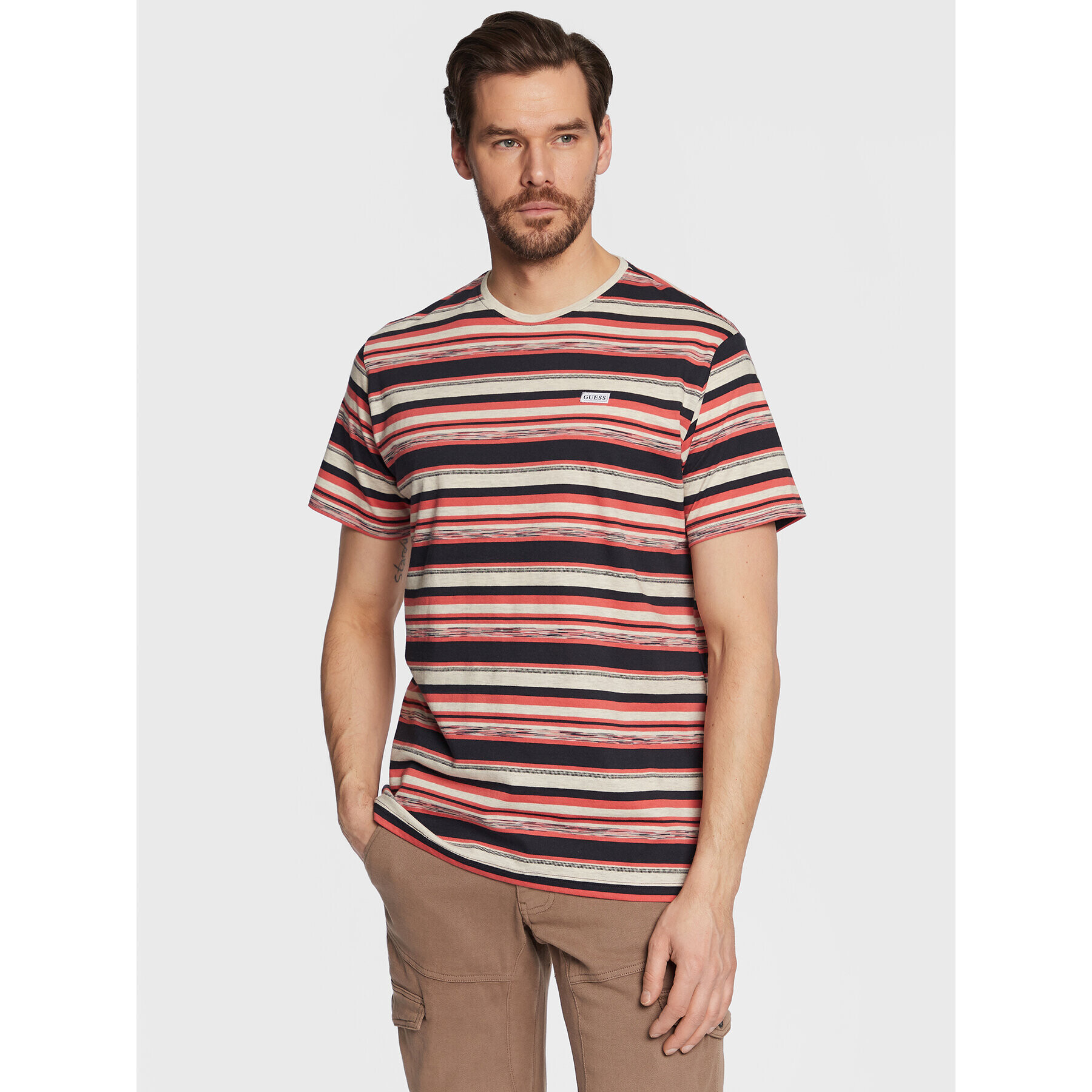 Guess Tricou M3GI19 KBPH0 Colorat Regular Fit - Pled.ro