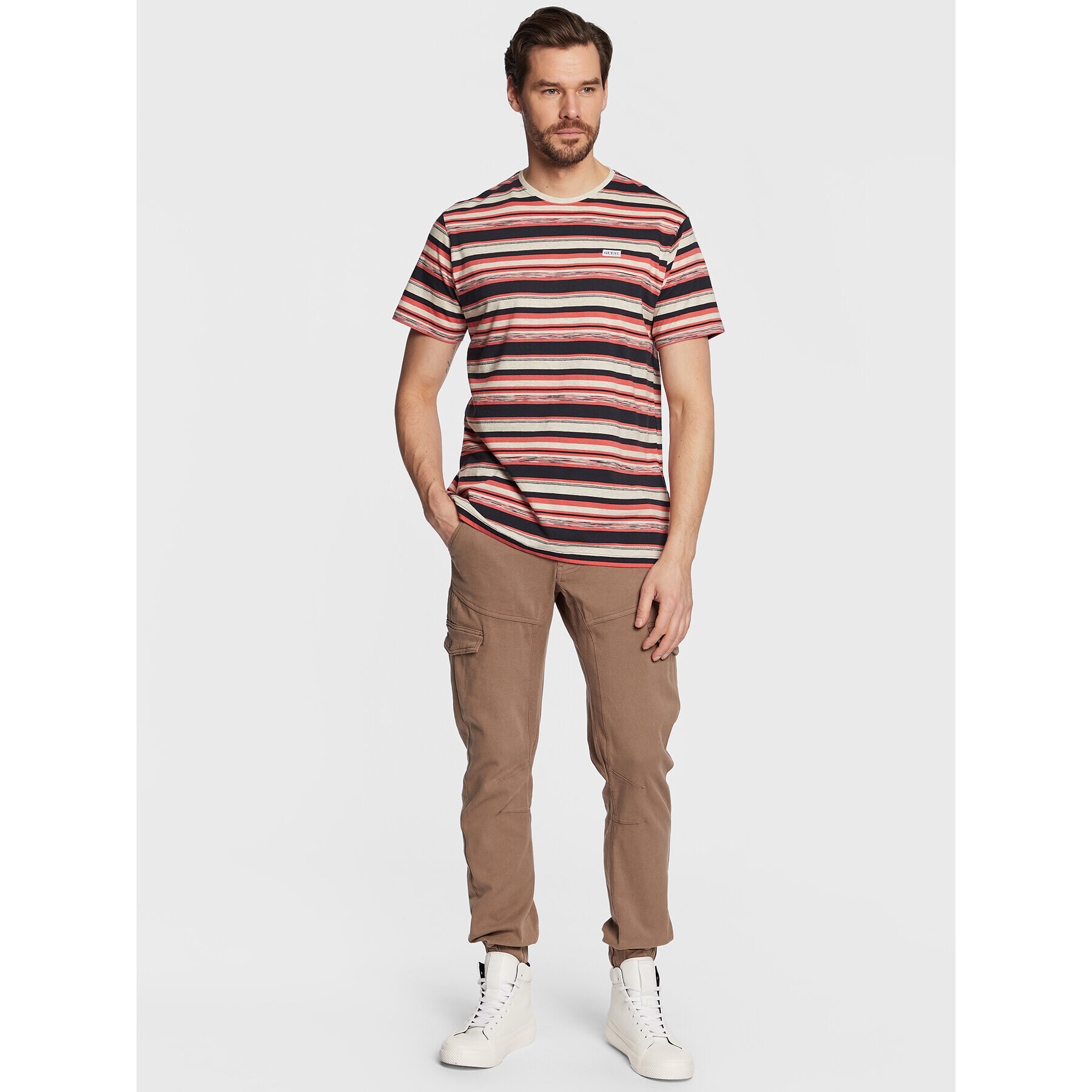 Guess Tricou M3GI19 KBPH0 Colorat Regular Fit - Pled.ro