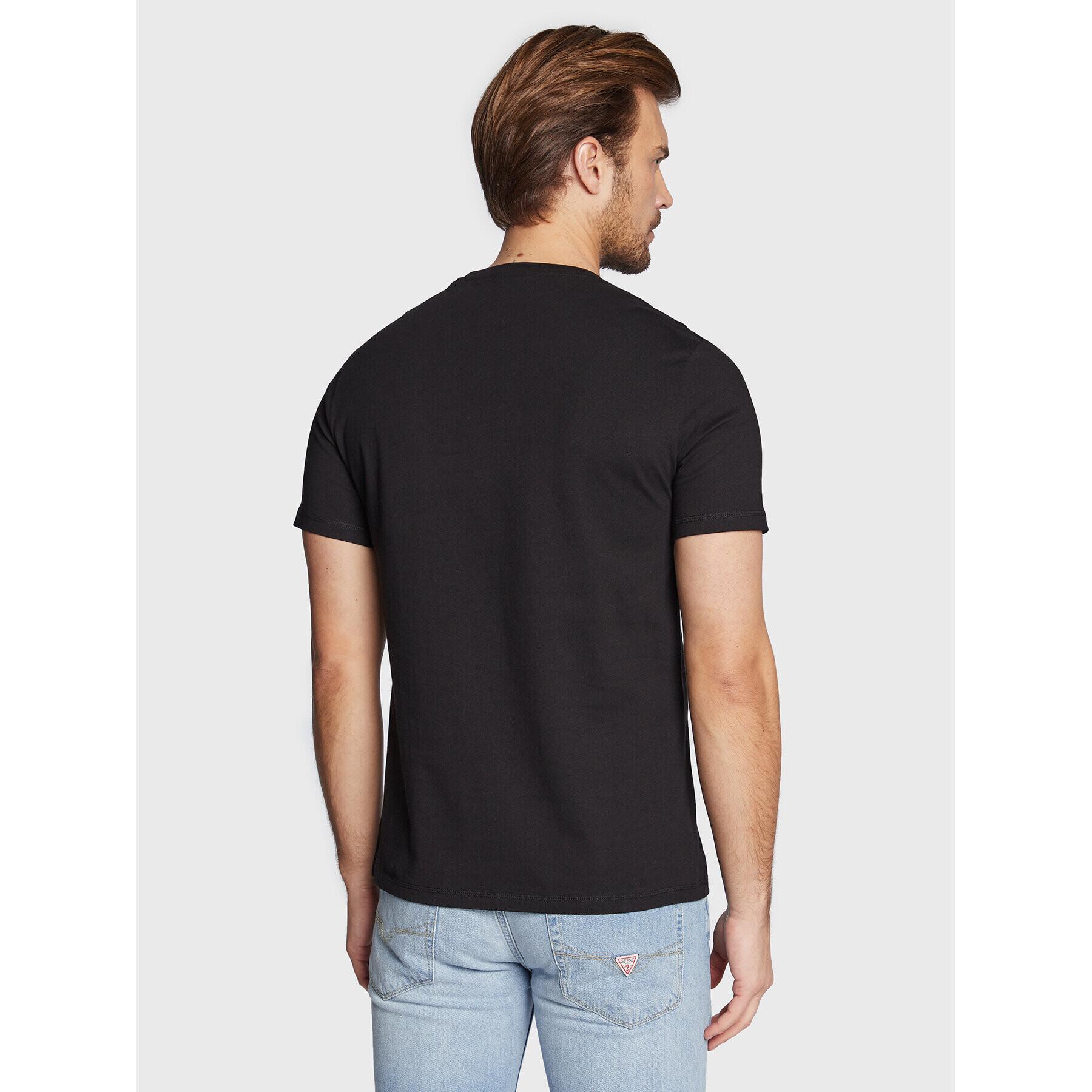 Guess Tricou M3RI03 I3Z14 Negru Slim Fit - Pled.ro