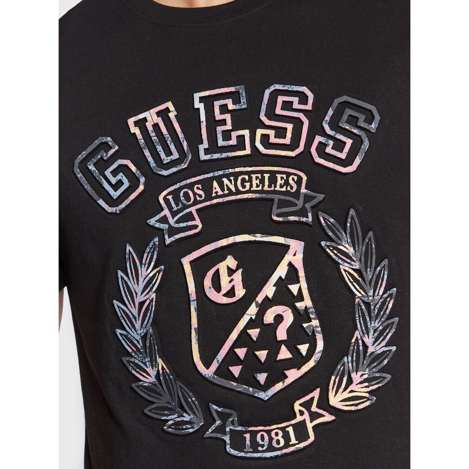 Guess Tricou M3RI03 I3Z14 Negru Slim Fit - Pled.ro