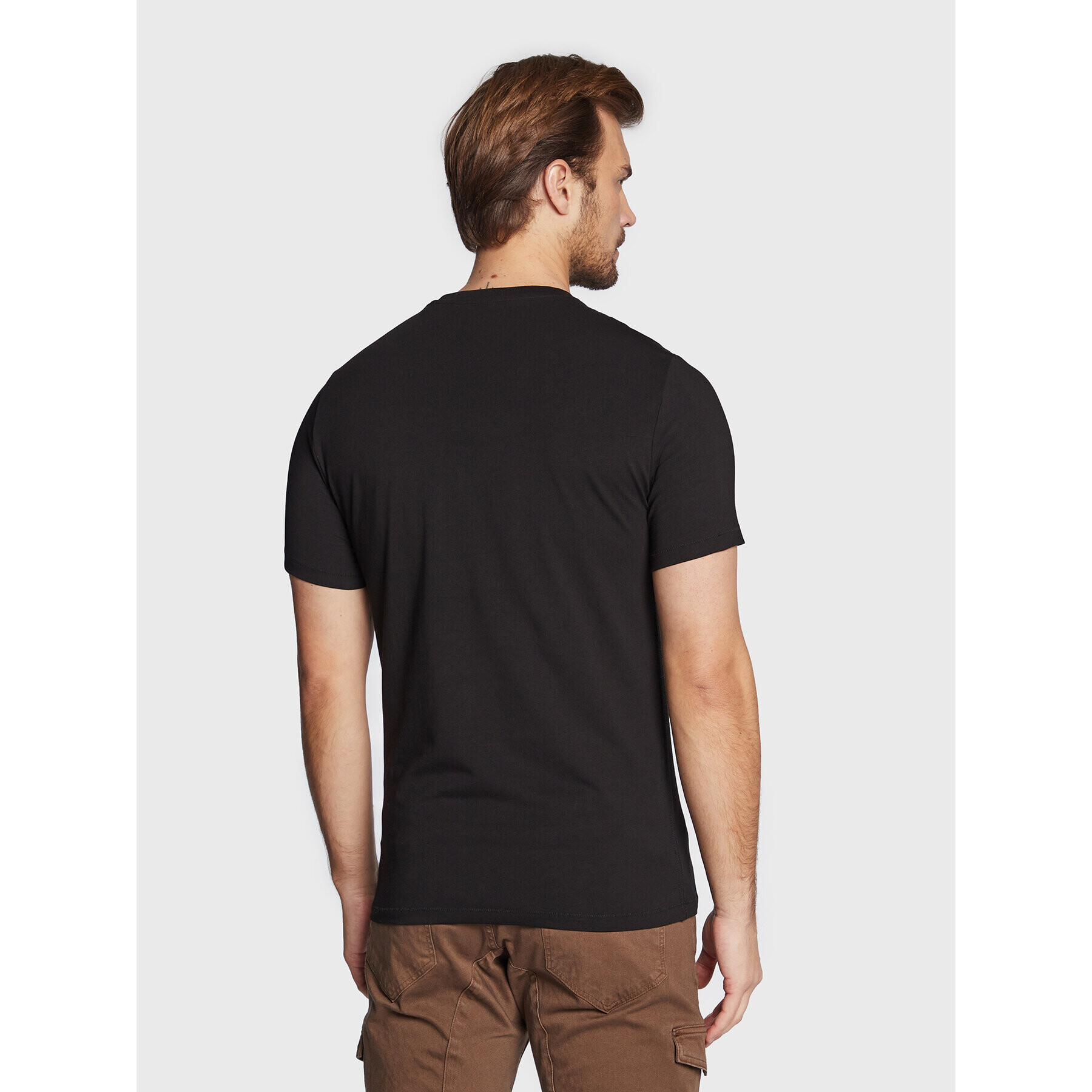 Guess Tricou M3RI05 J1314 Negru Slim Fit - Pled.ro