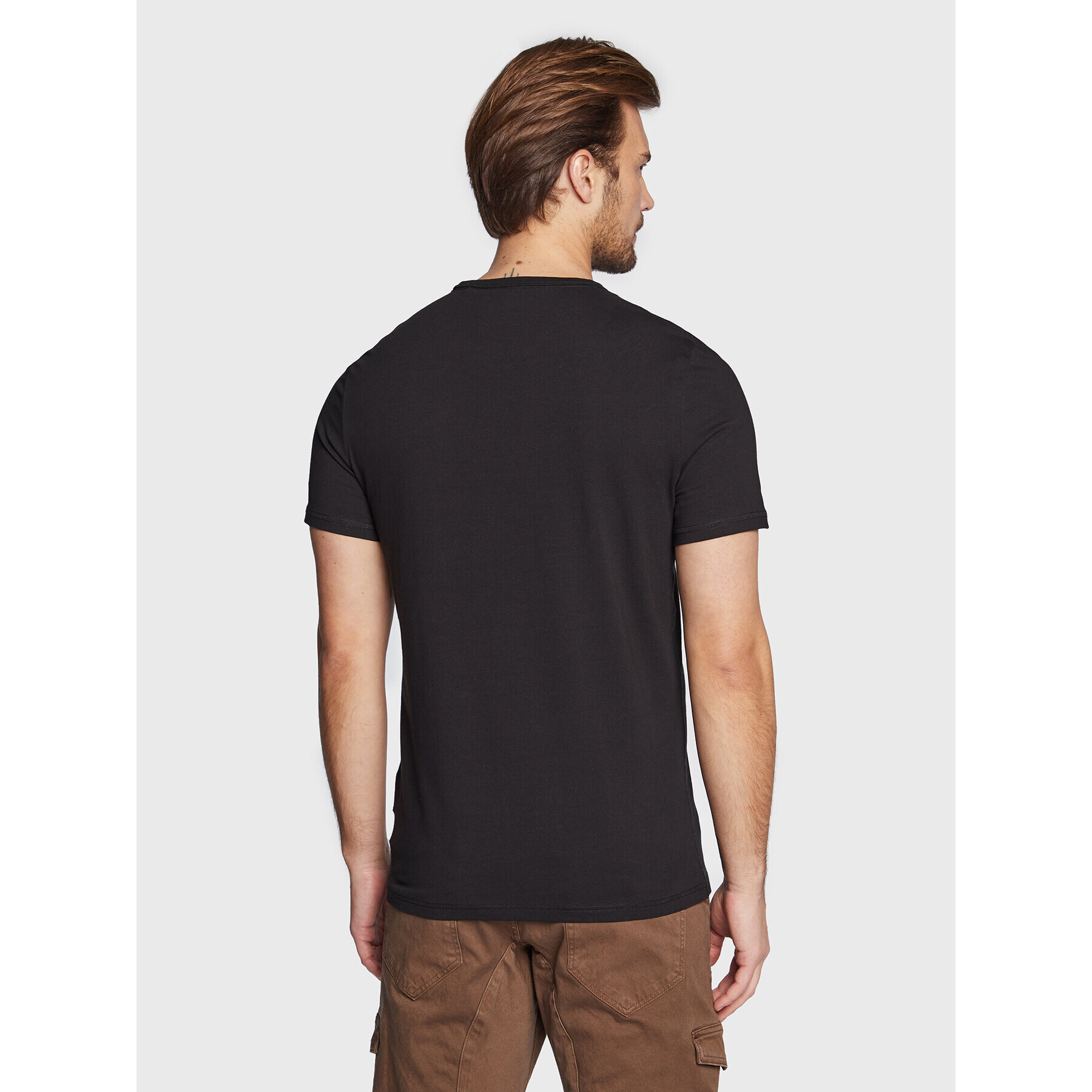 Guess Tricou M3RI11 J1314 Negru Slim Fit - Pled.ro