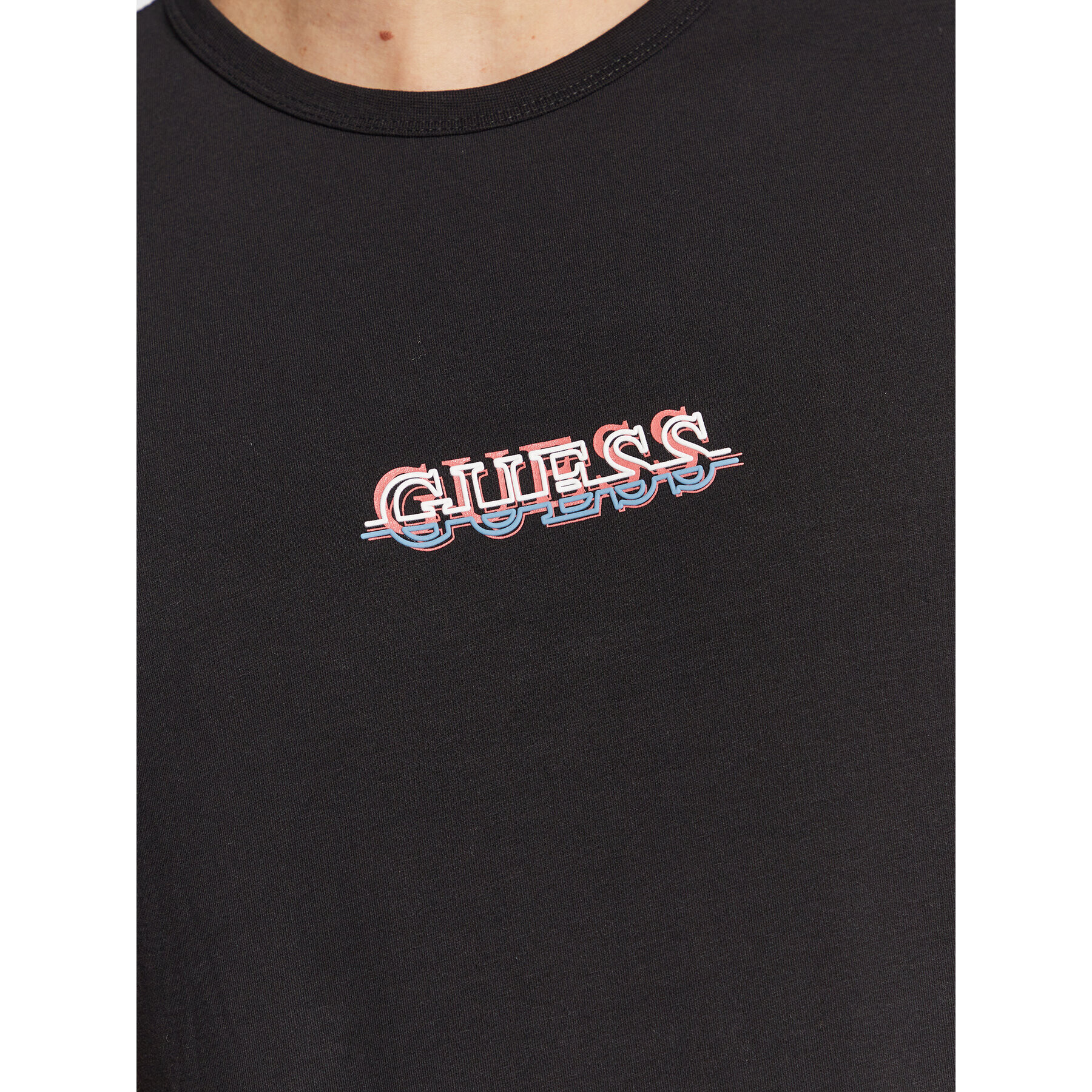 Guess Tricou M3RI11 J1314 Negru Slim Fit - Pled.ro