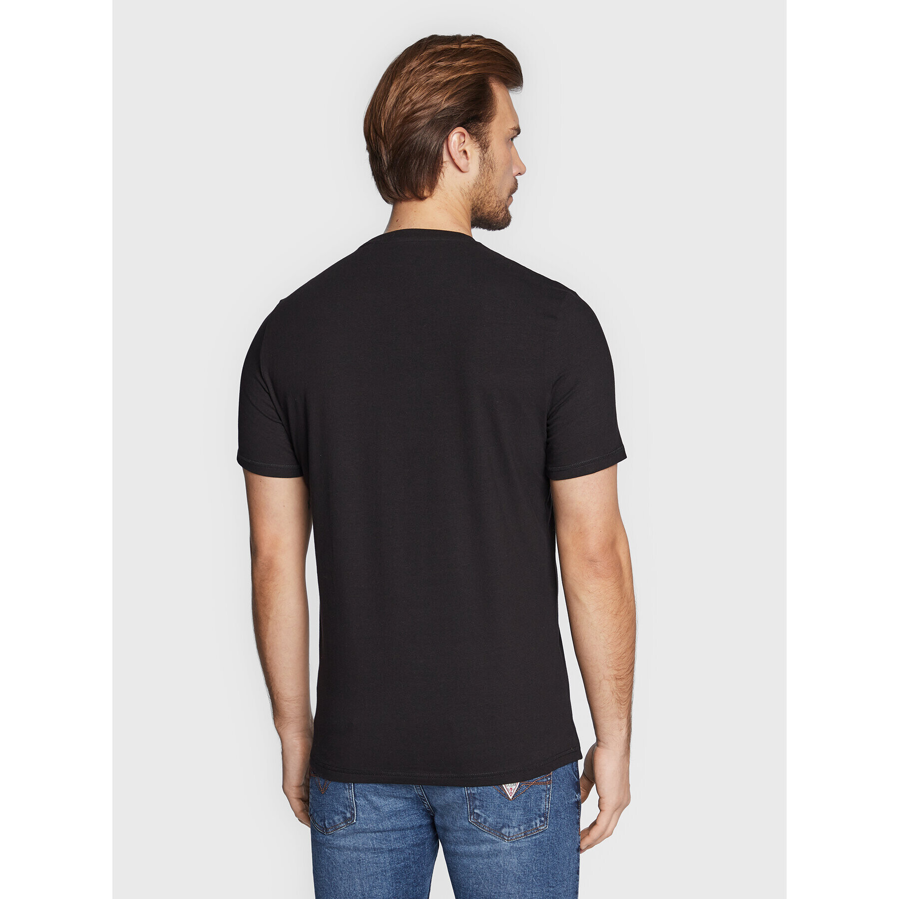 Guess Tricou M3RI19 J1314 Negru Slim Fit - Pled.ro