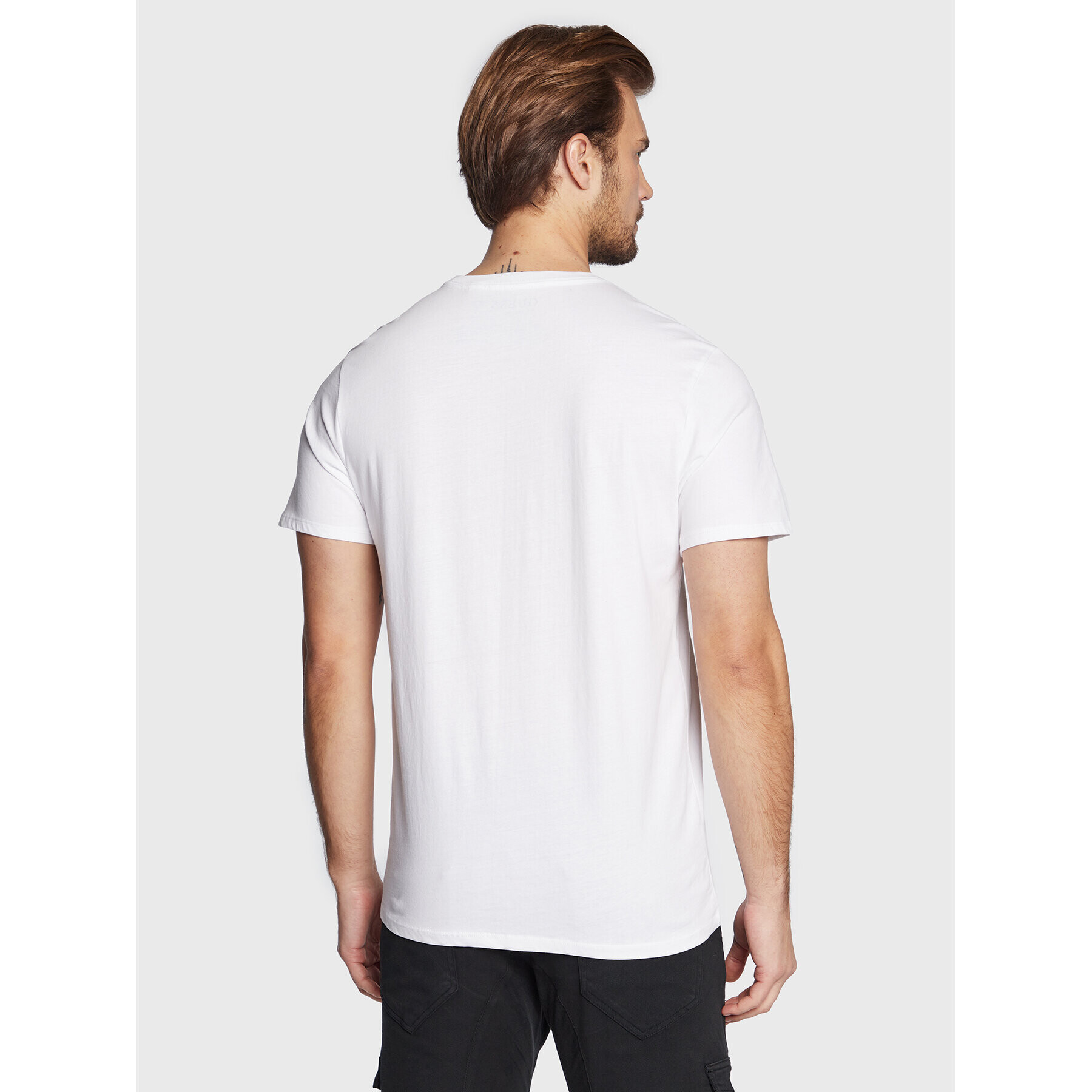 Guess Tricou M3RI69 KBDK0 Alb Slim Fit - Pled.ro