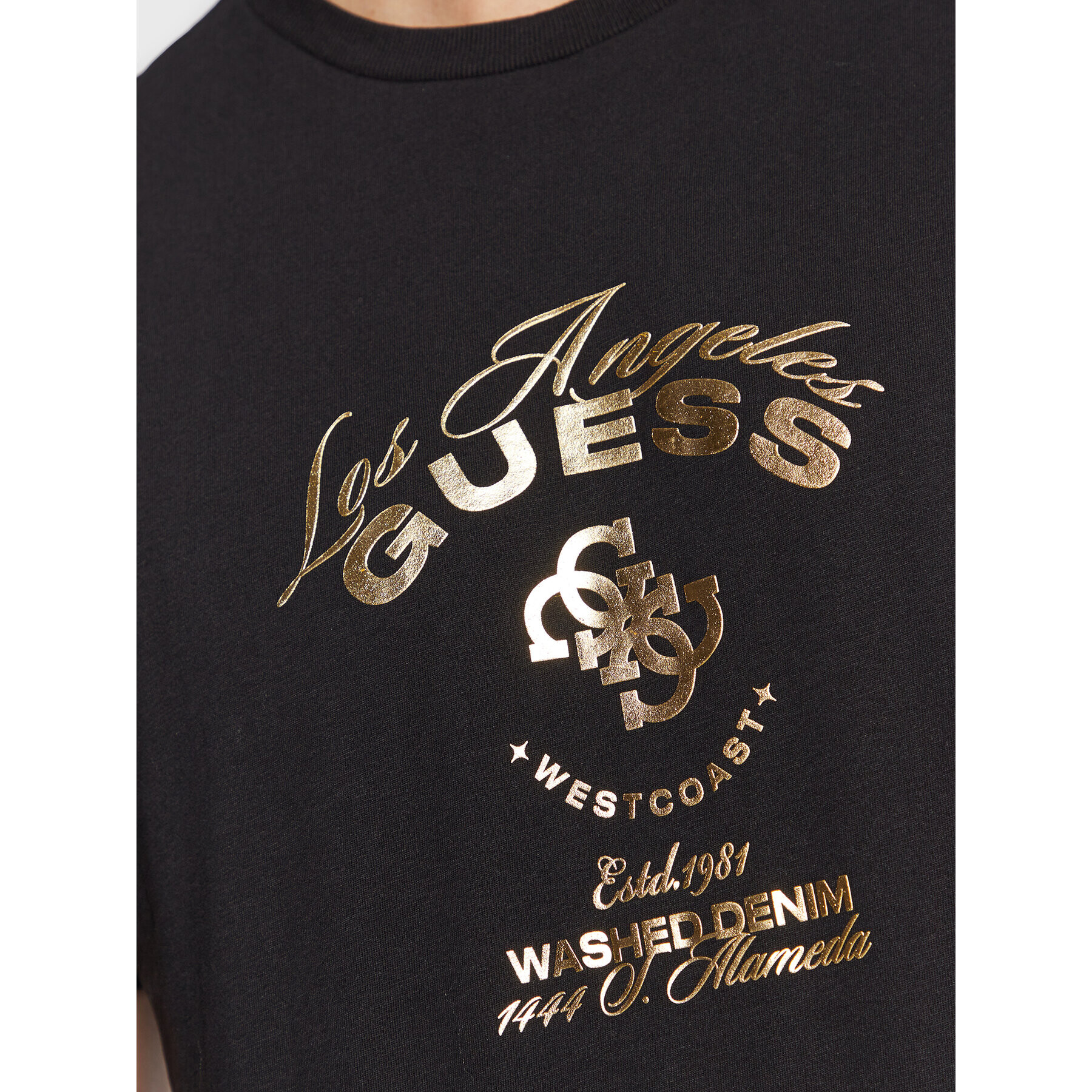 Guess Tricou M3RI69 KBDK0 Negru Slim Fit - Pled.ro