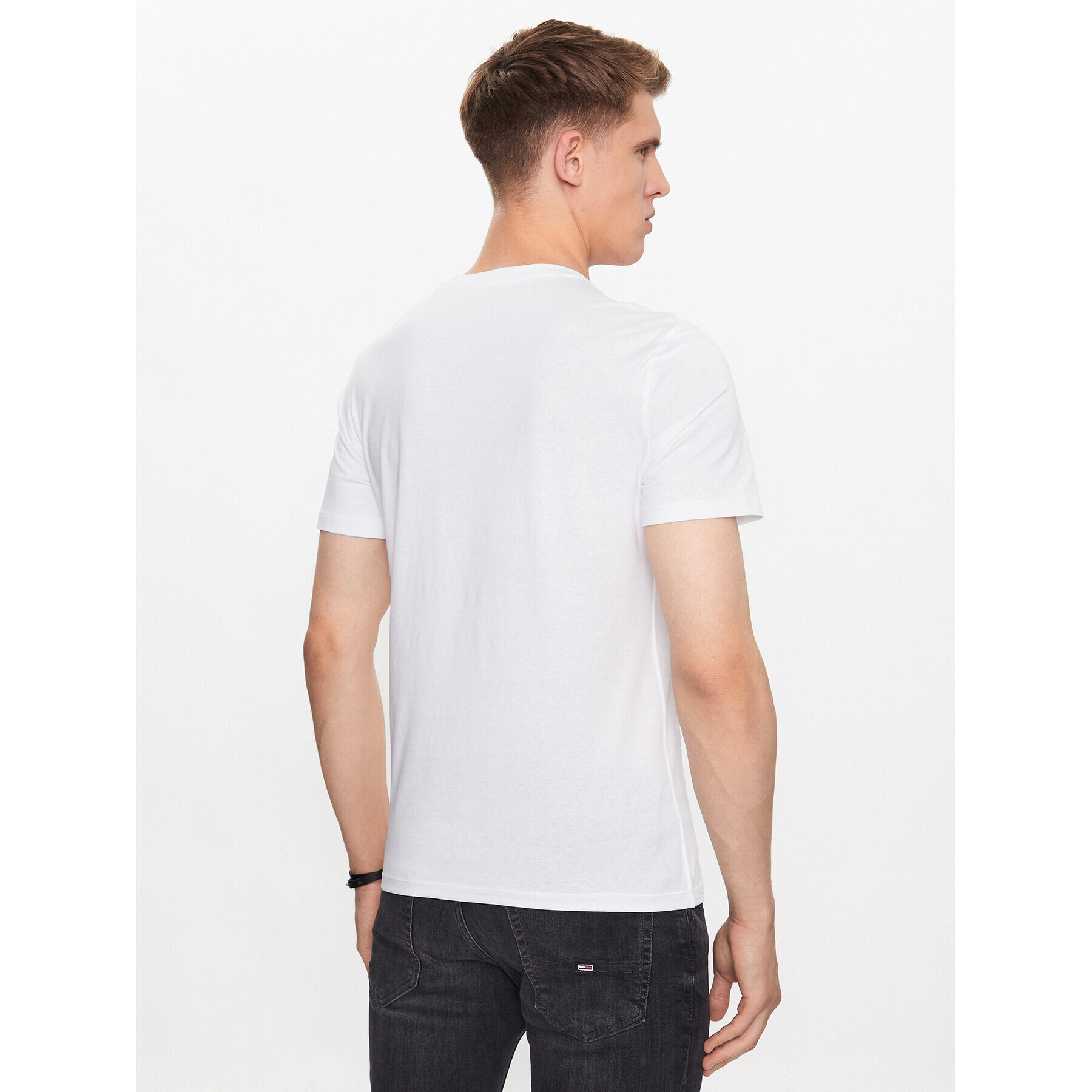 Guess Tricou M3YI06 I3Z14 Alb Slim Fit - Pled.ro