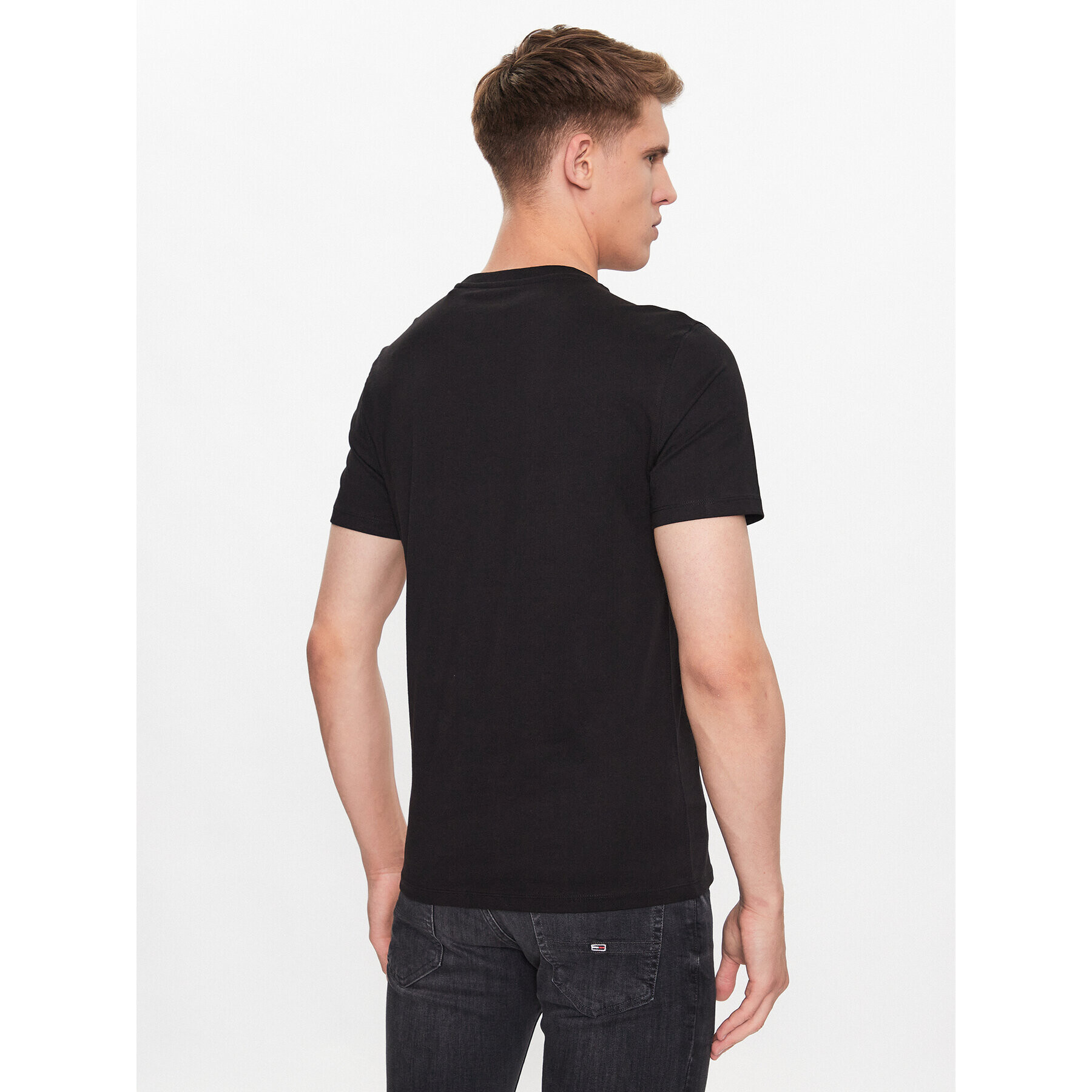 Guess Tricou M3YI06 I3Z14 Negru Slim Fit - Pled.ro