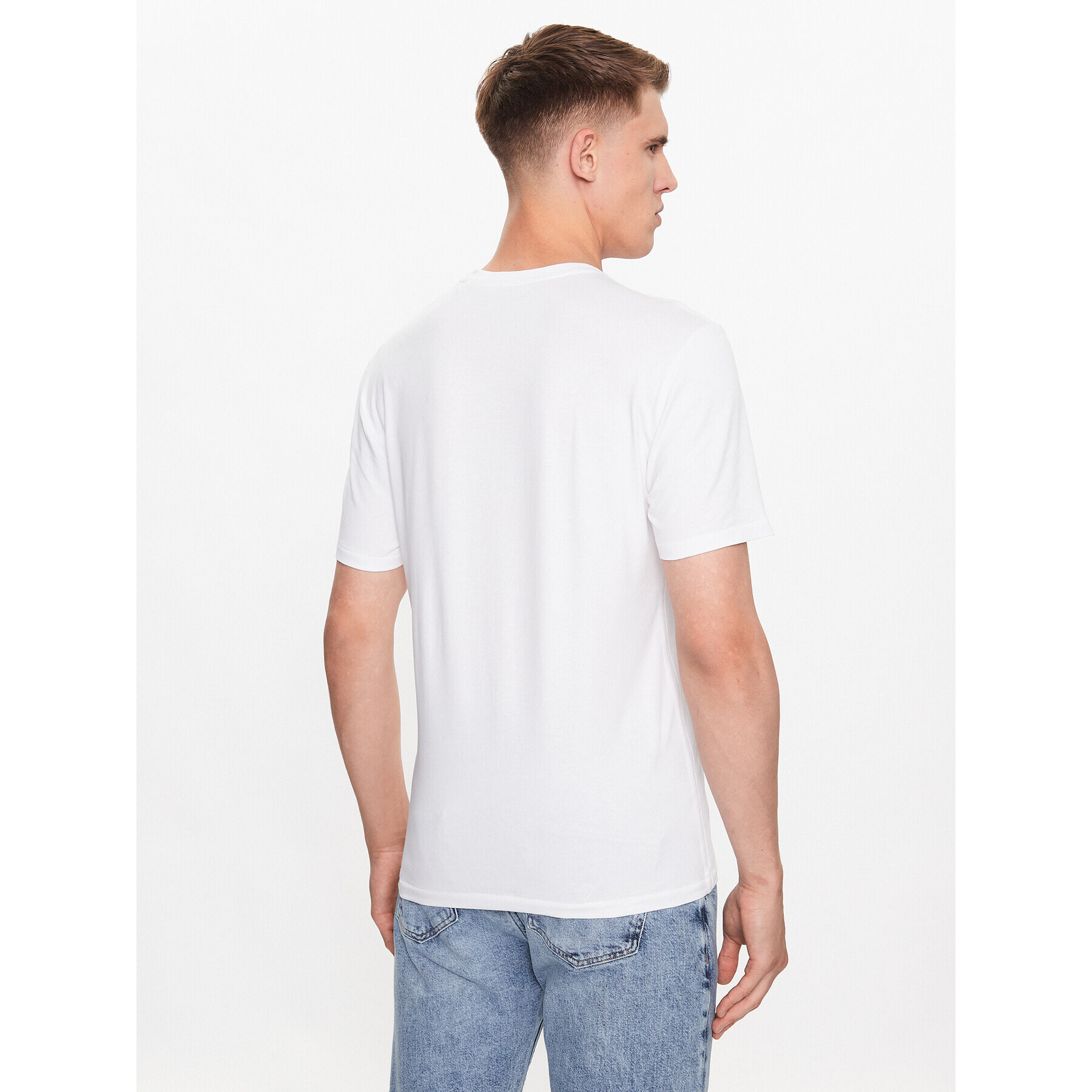 Guess Tricou M3YI22 J1314 Alb Slim Fit - Pled.ro