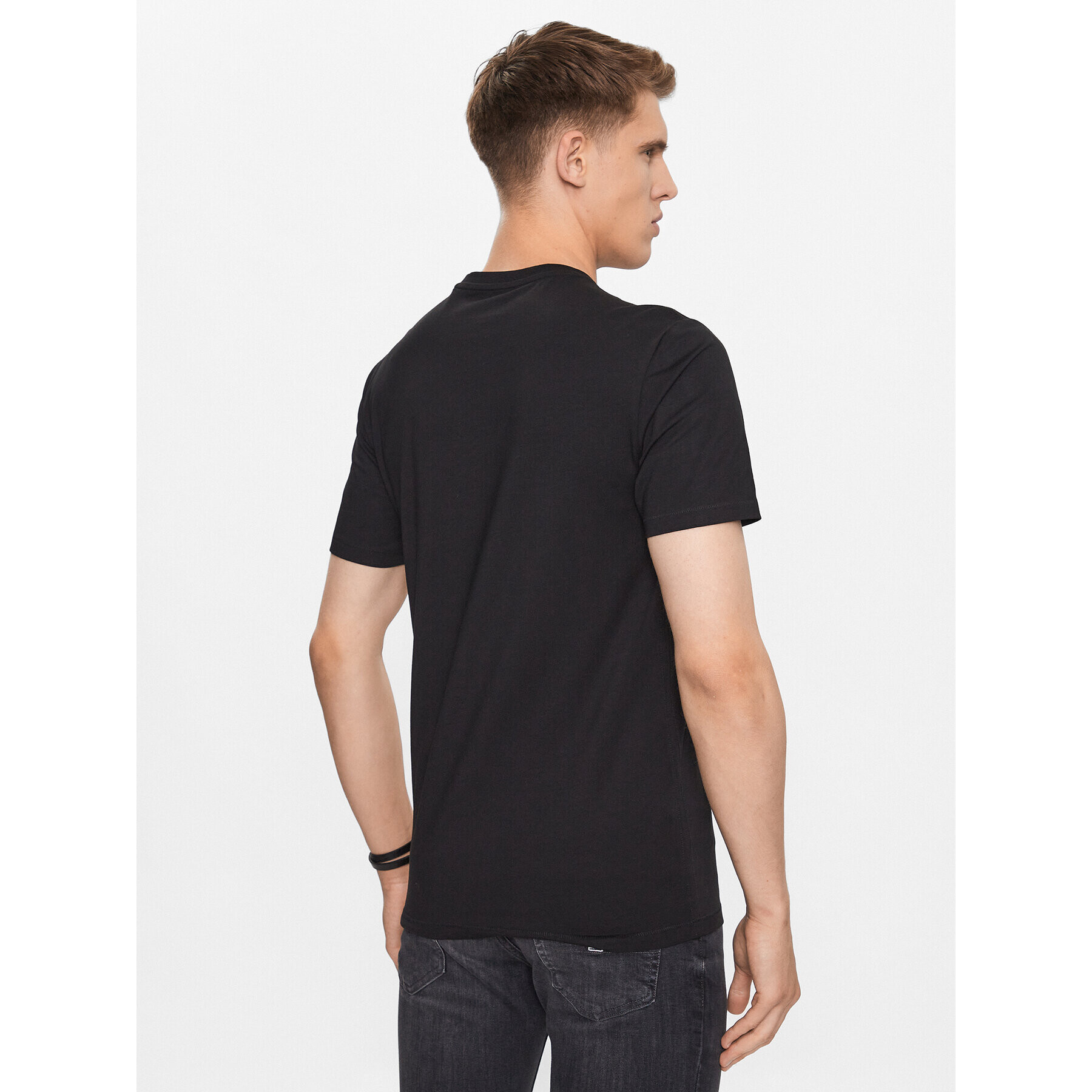 Guess Tricou M3YI22 J1314 Negru Slim Fit - Pled.ro