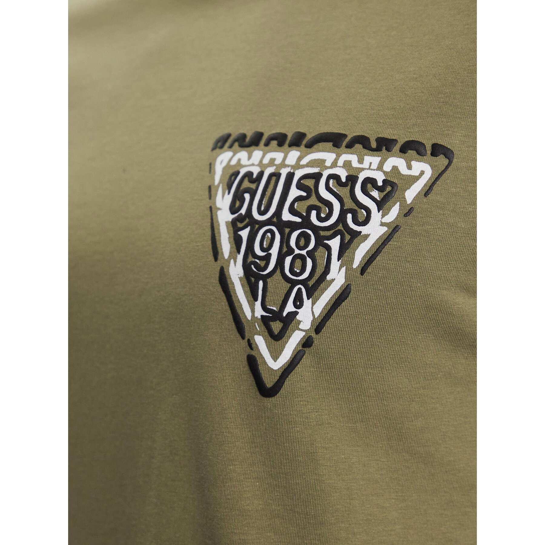 Guess Tricou M3YI22 J1314 Verde Slim Fit - Pled.ro