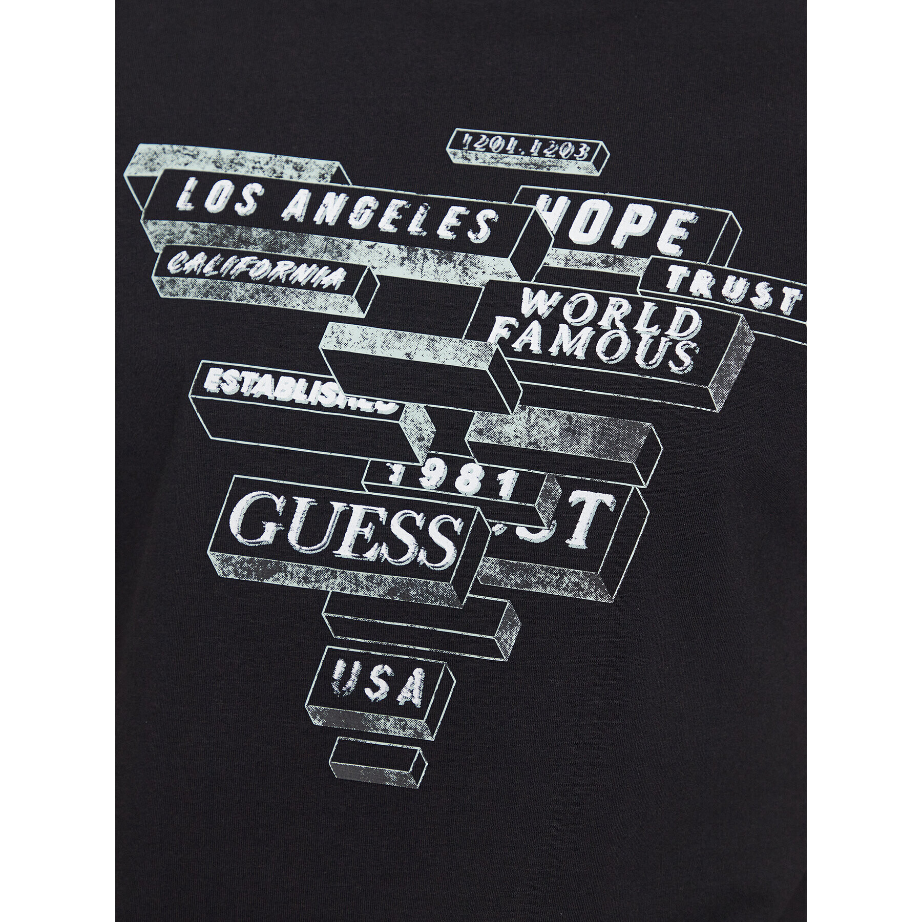 Guess Tricou M3YI23 J1314 Negru Slim Fit - Pled.ro