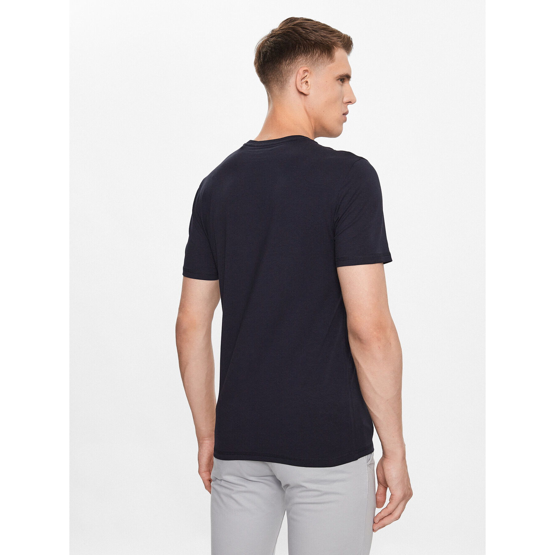 Guess Tricou M3YI26 J1314 Bleumarin Slim Fit - Pled.ro