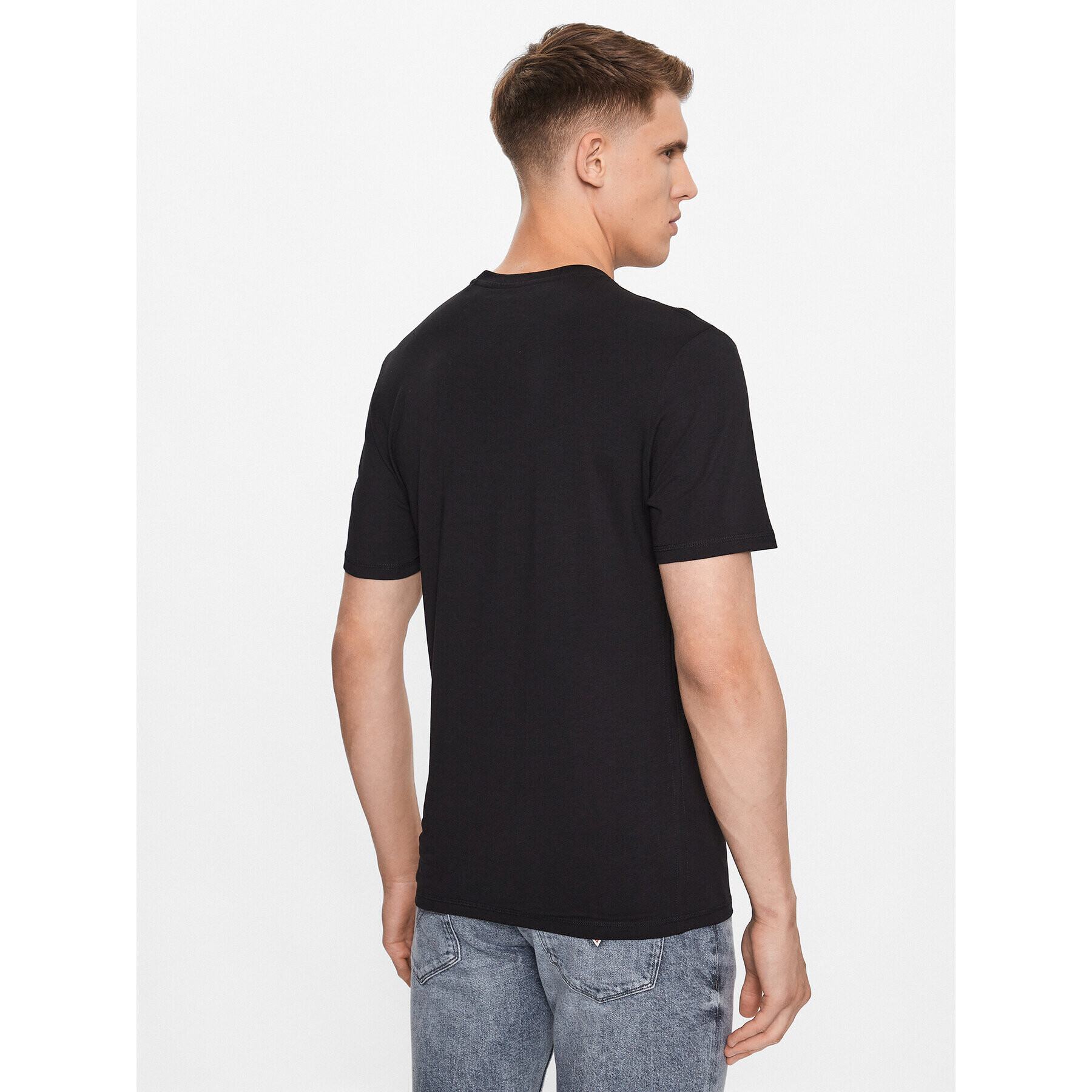 Guess Tricou M3YI26 J1314 Negru Slim Fit - Pled.ro