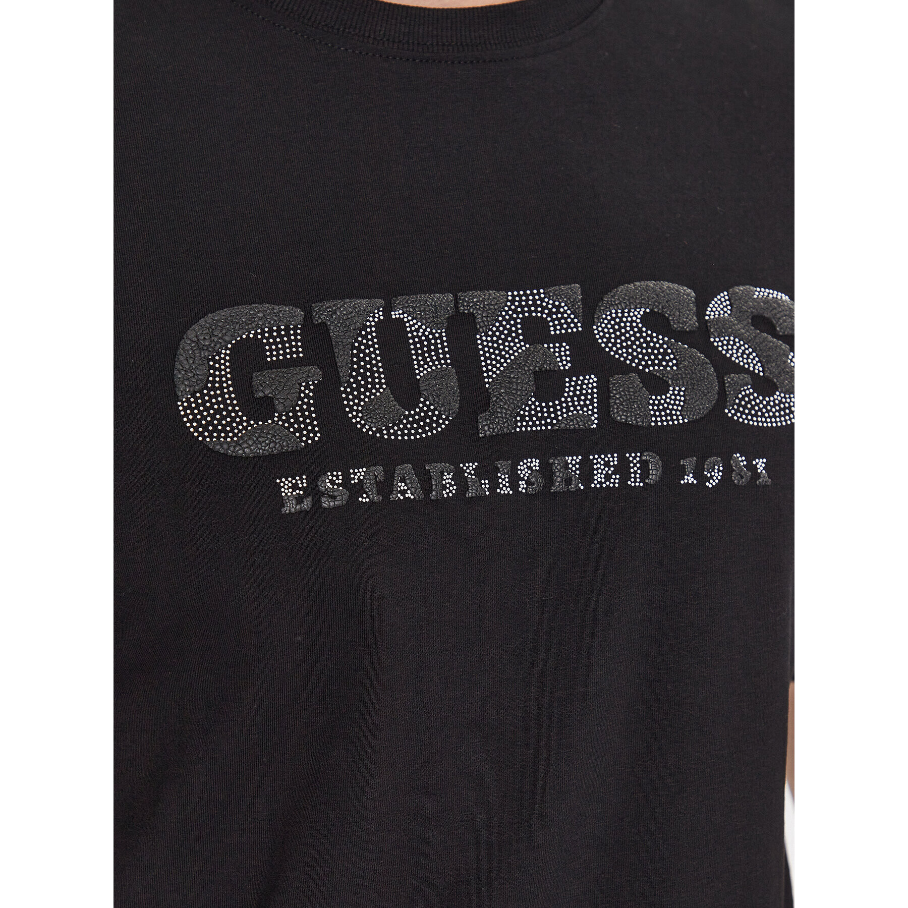 Guess Tricou M3YI26 J1314 Negru Slim Fit - Pled.ro