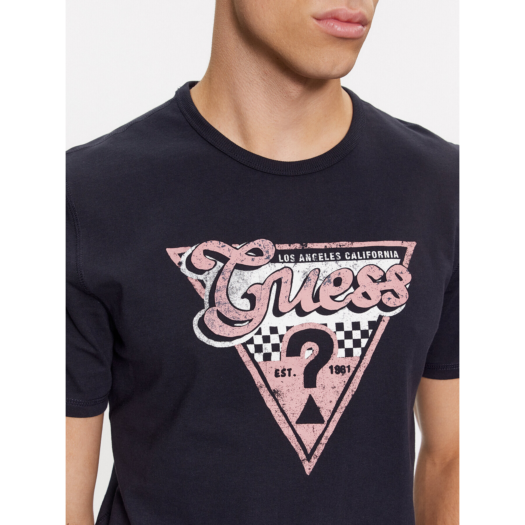 Guess Tricou M4RI06 I3Z14 Albastru Regular Fit - Pled.ro