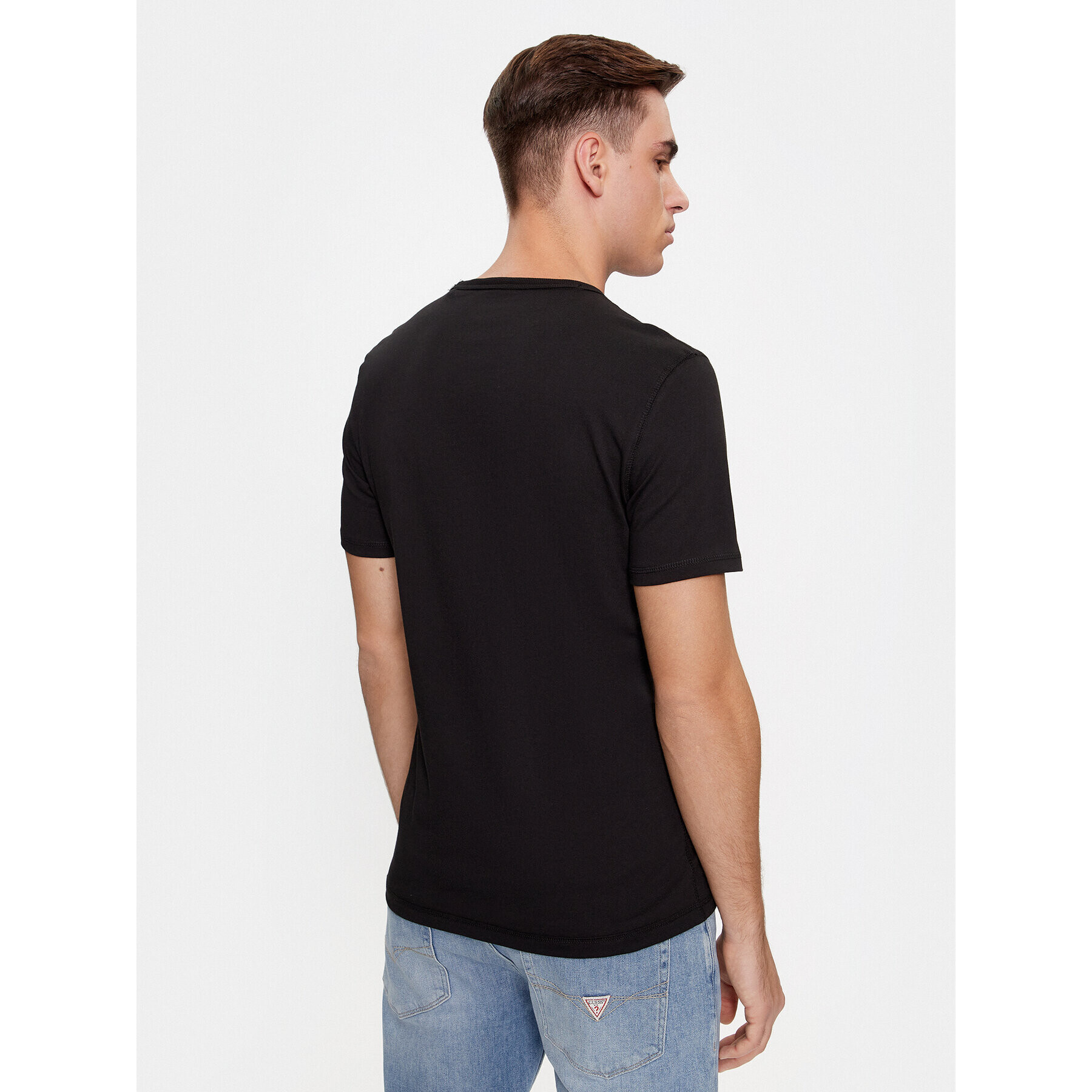 Guess Tricou M4RI06 I3Z14 Negru Regular Fit - Pled.ro