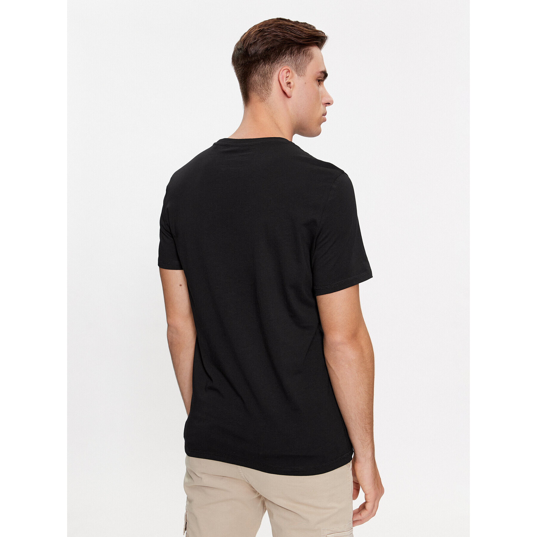 Guess Tricou M4RI29 J1314 Negru Slim Fit - Pled.ro