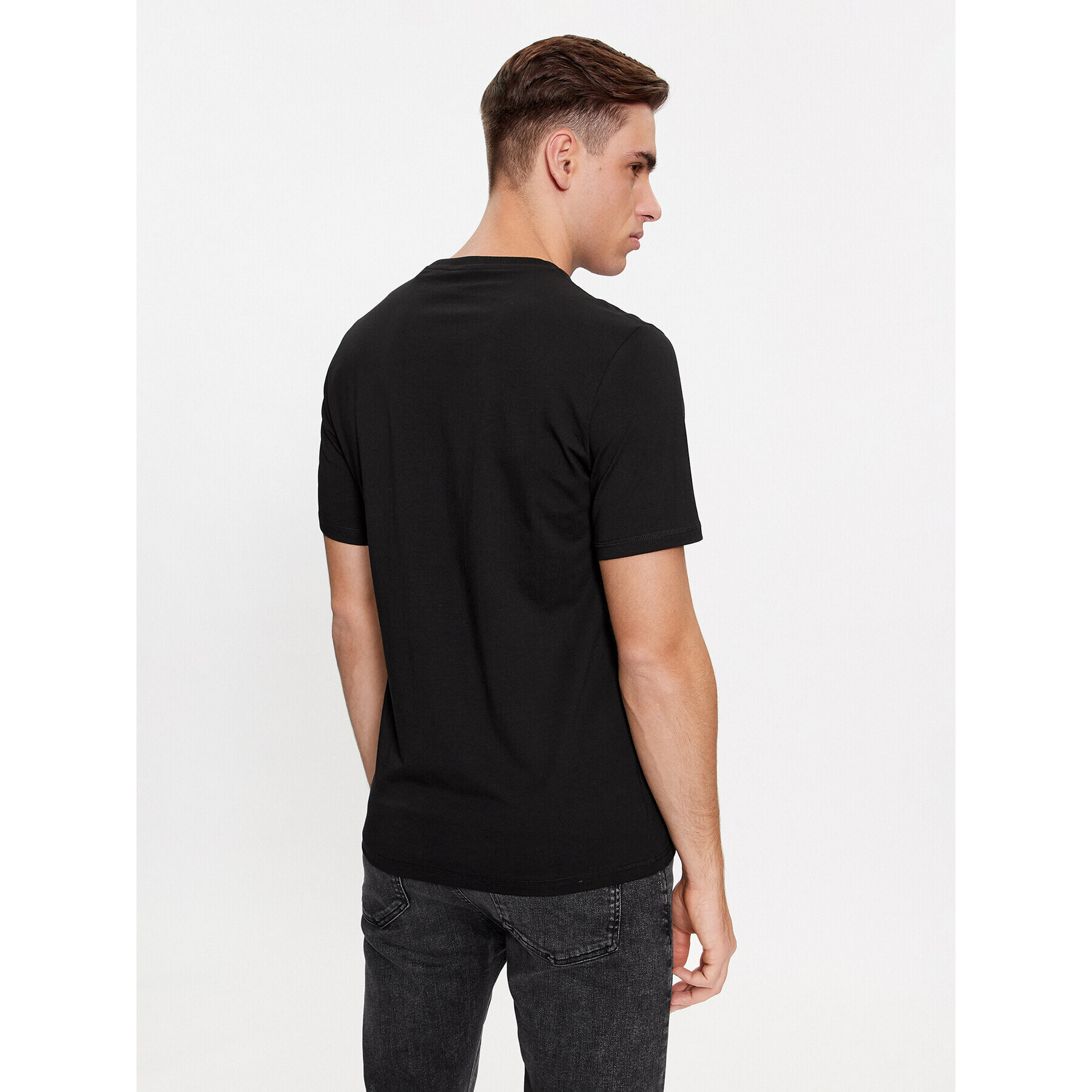 Guess Tricou M4RI30 J1314 Negru Slim Fit - Pled.ro