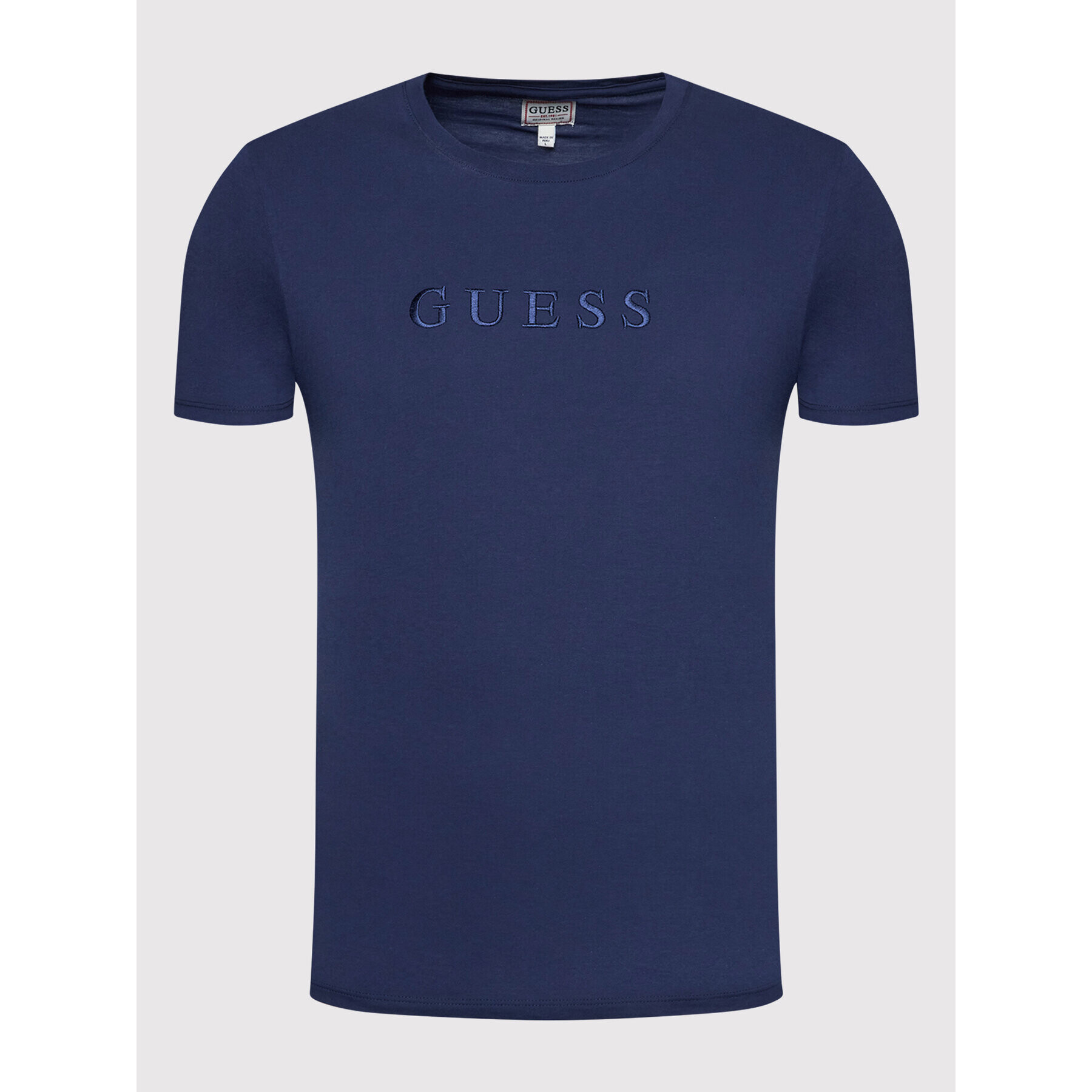 Guess Tricou M82P64 R7HD0 Bleumarin Regular Fit - Pled.ro