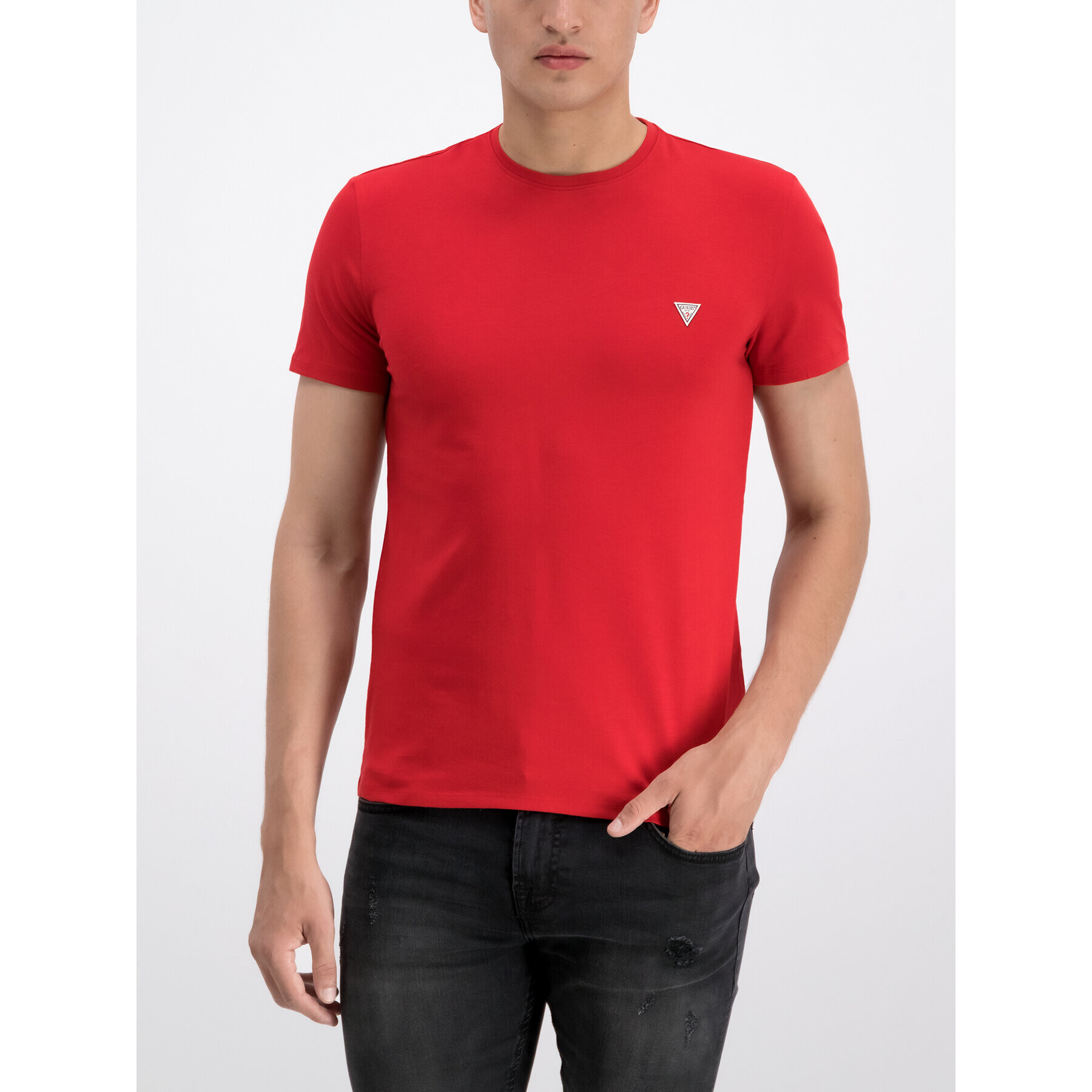 Guess Tricou M93I51 J1300 Roșu Slim Fit - Pled.ro