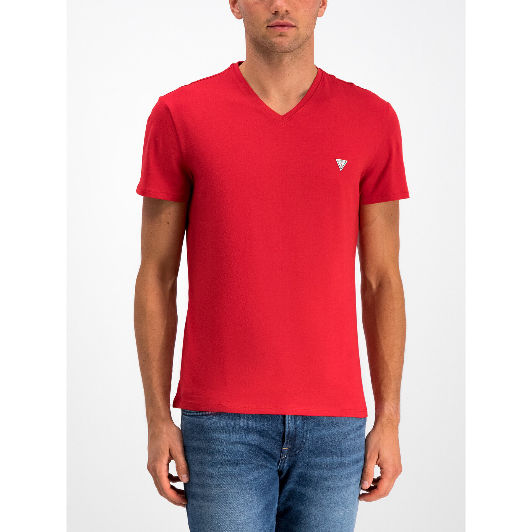 Guess Tricou M93I52 J1300 Roșu Slim Fit - Pled.ro