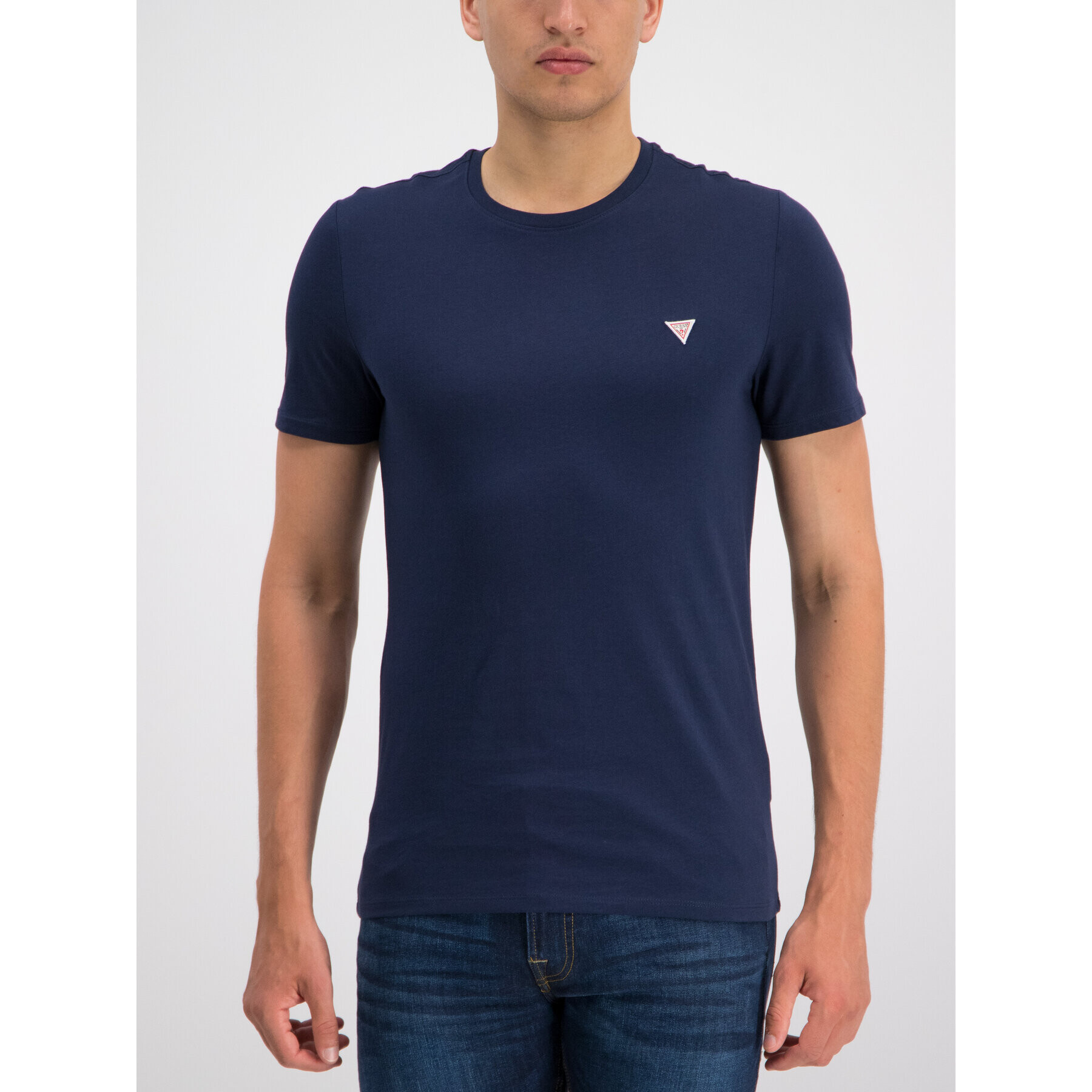 Guess Tricou M93I60 I3Z00 Bleumarin Slim Fit - Pled.ro