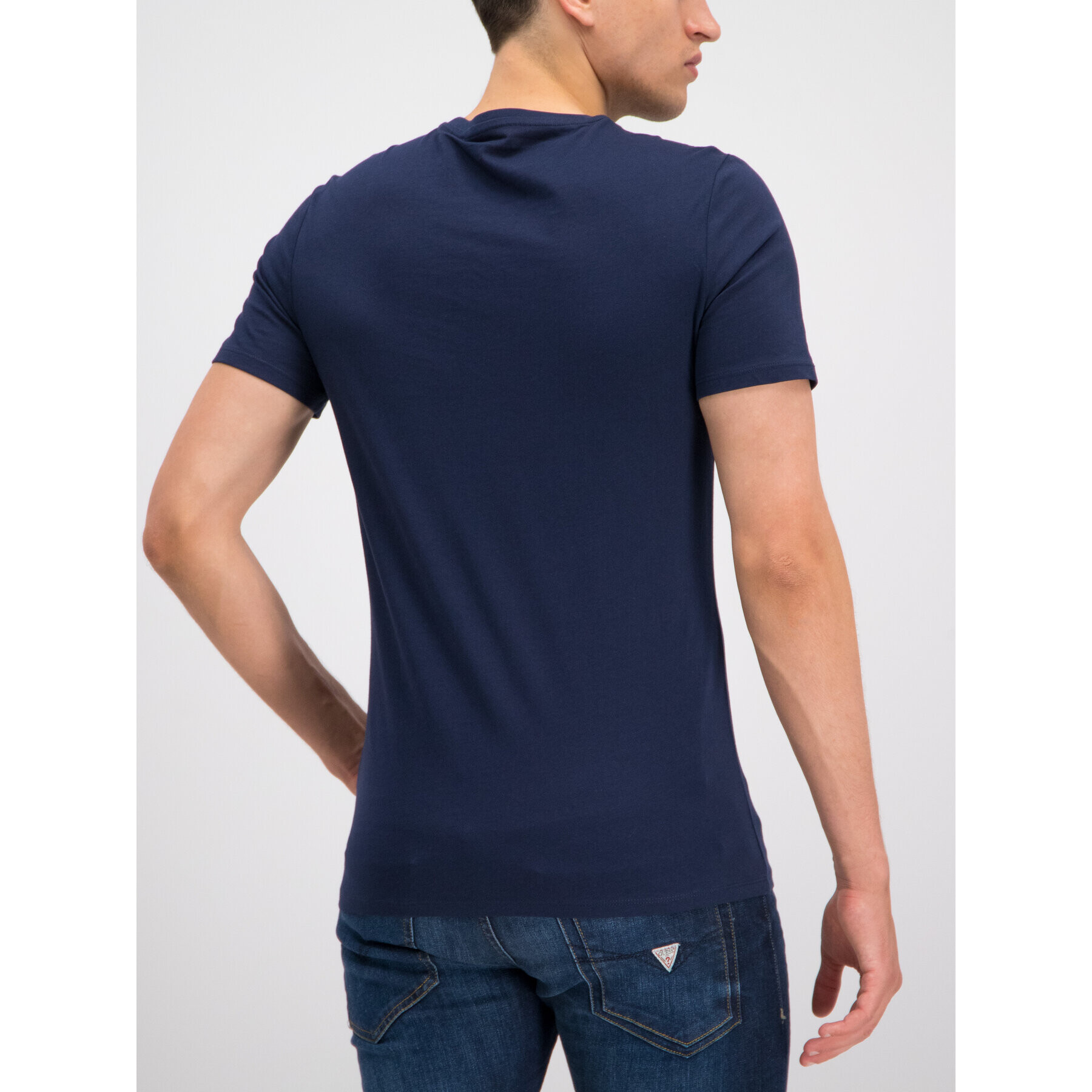 Guess Tricou M93I60 I3Z00 Bleumarin Slim Fit - Pled.ro