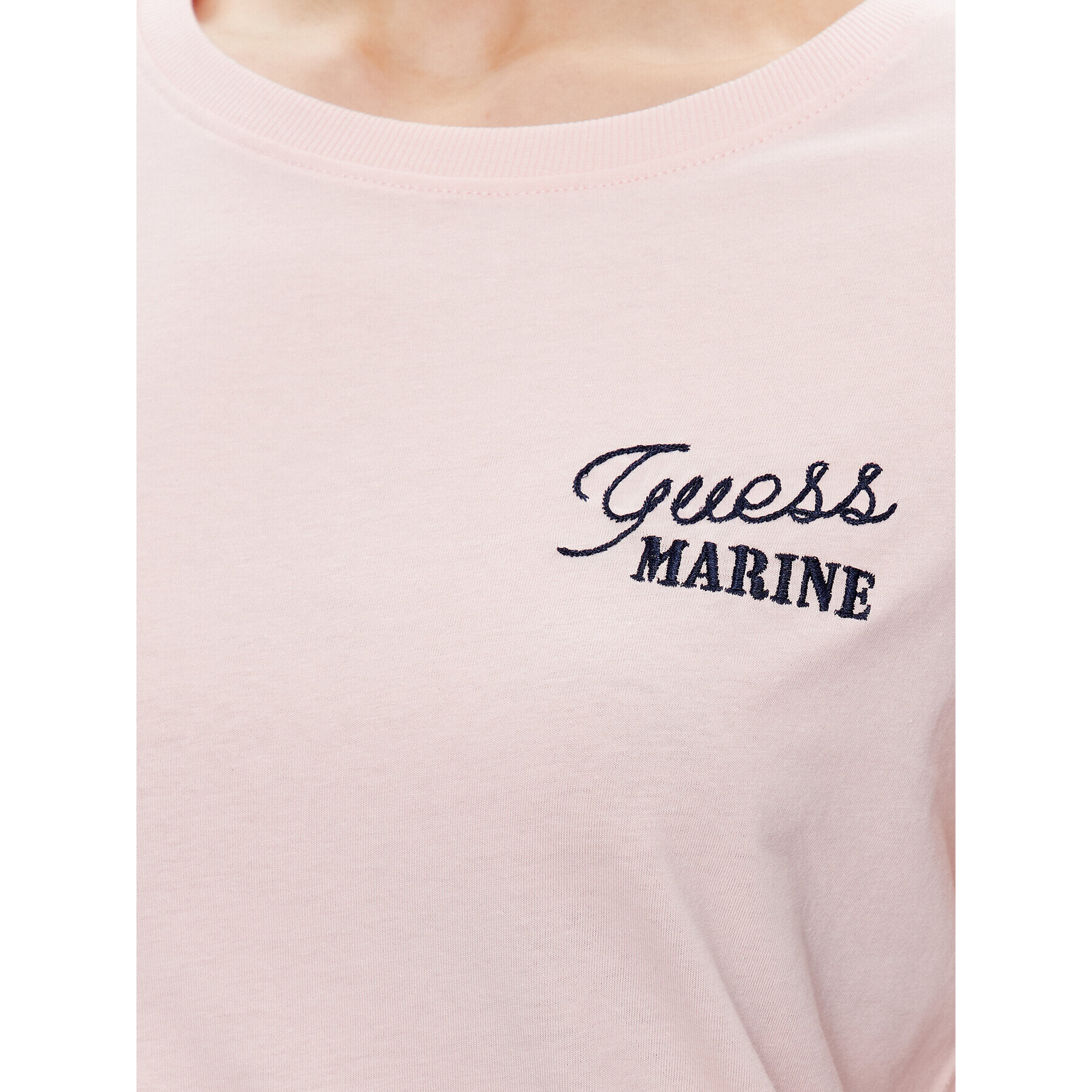 Guess Tricou Marine Logo W3GI37 K46D1 Roz Regular Fit - Pled.ro